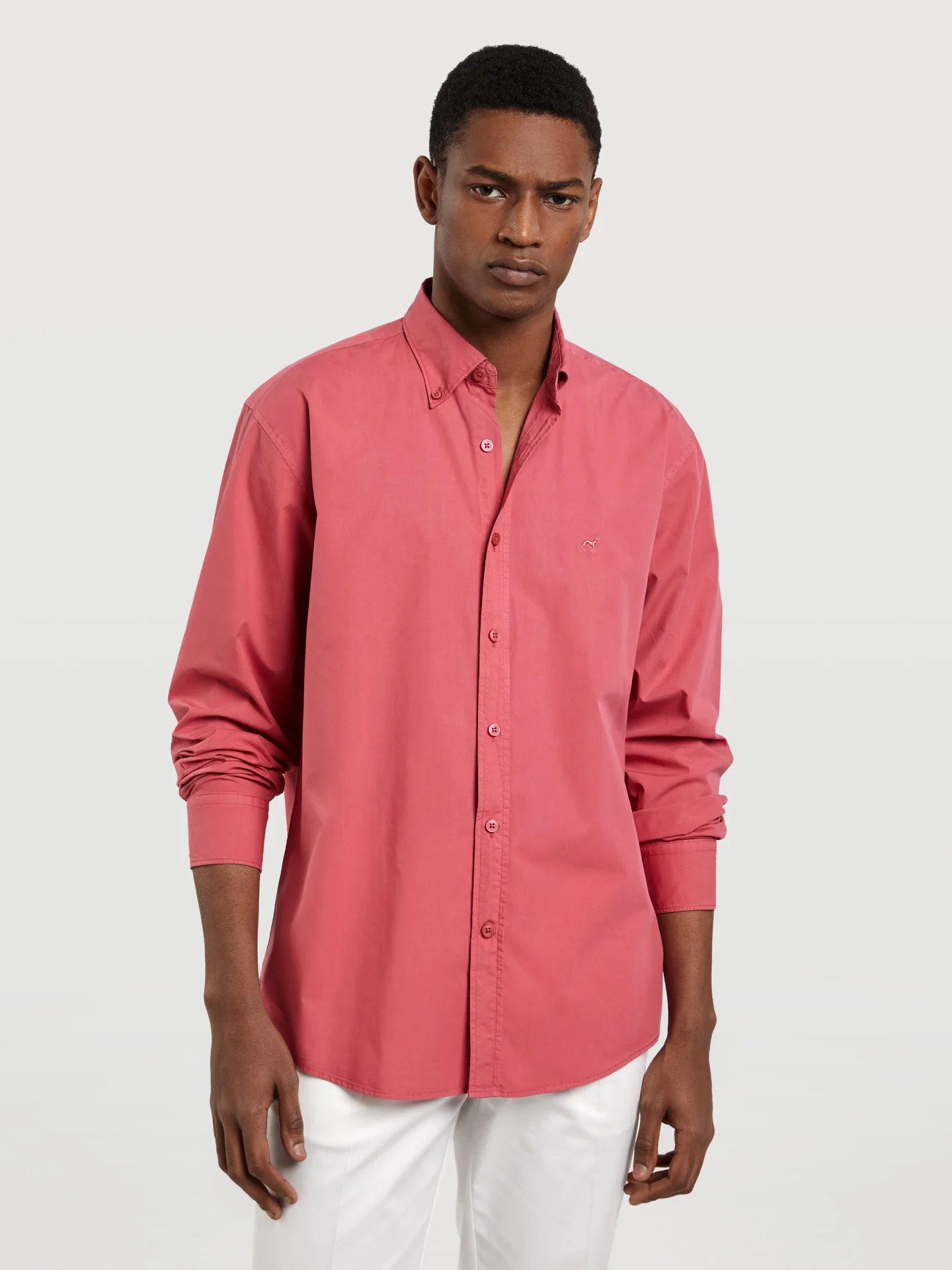 Regular fit poplin faded shirt - Image 4