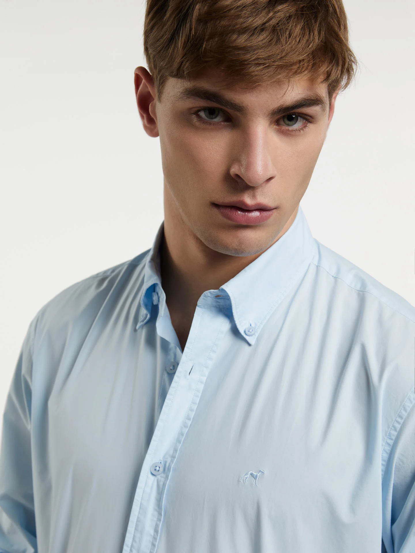 Regular fit poplin faded shirt - Image 9