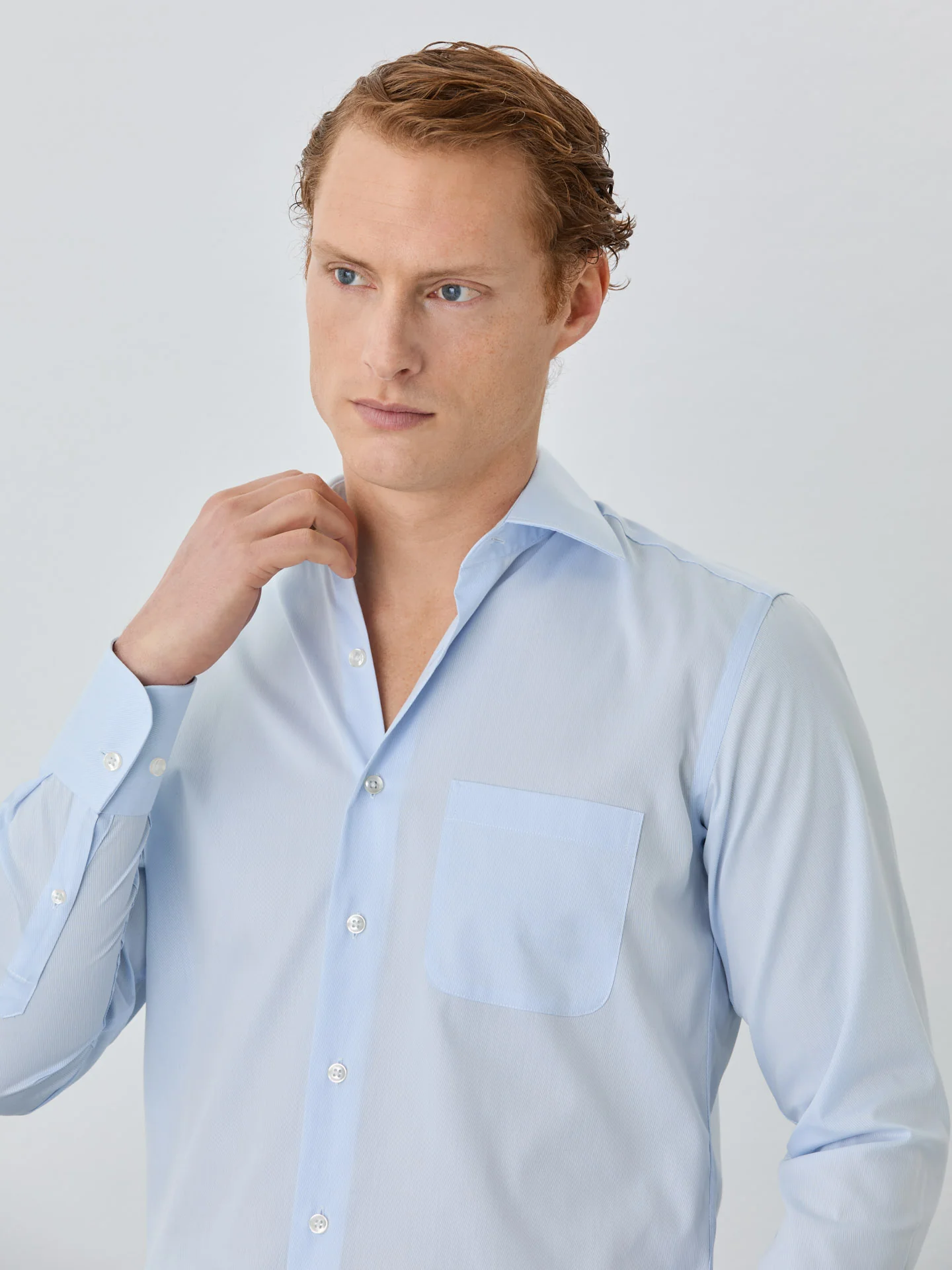 Regular Fit Shirt With Oxford Collar In Cotton
