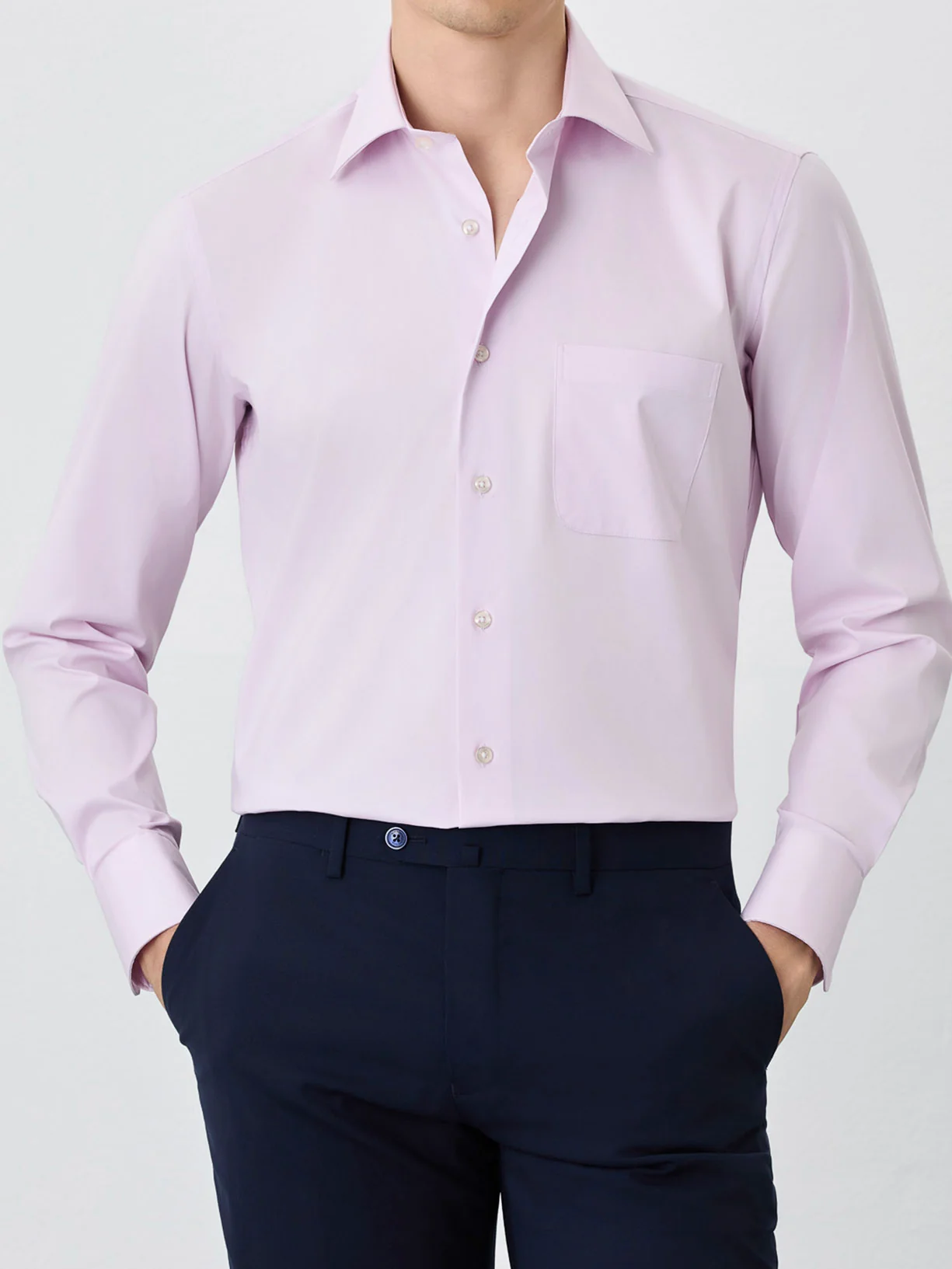 Regular Fit Shirt With Oxford Collar In Cotton Blend - Image 5