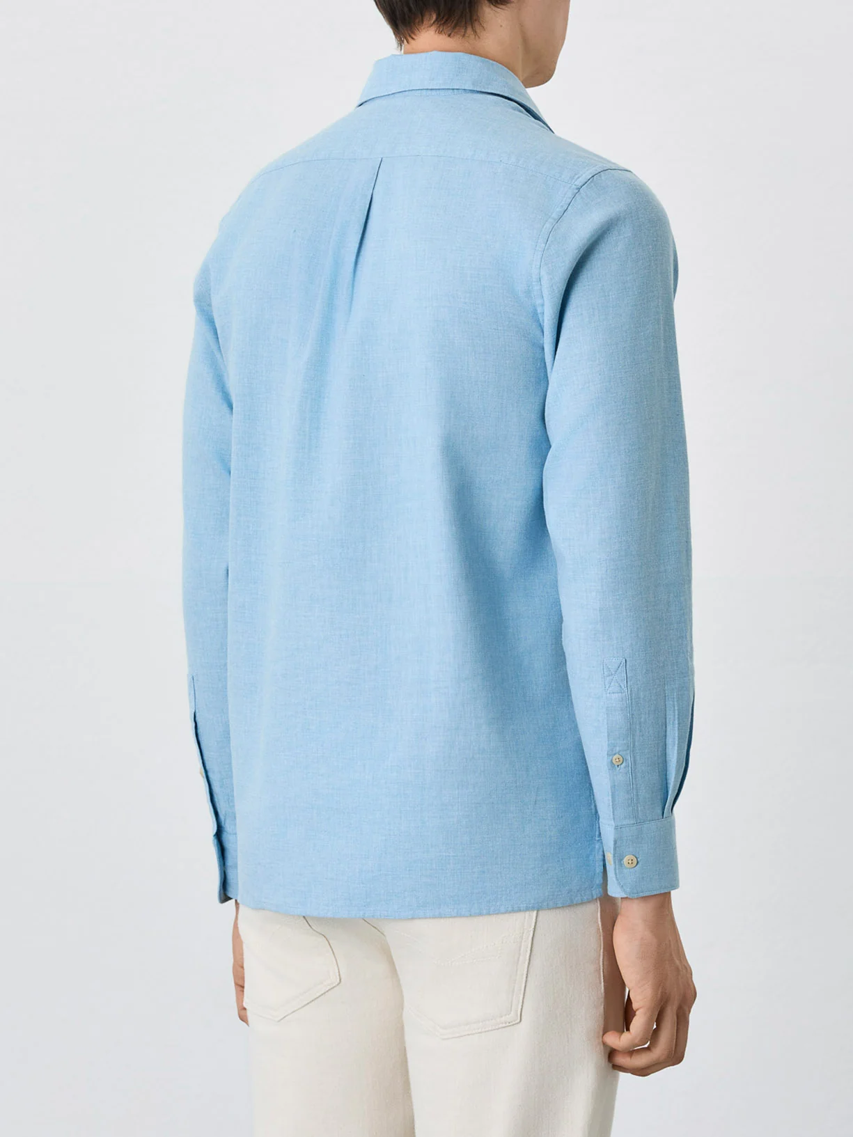 Regular Fit Shirt With Polo Shirt Collar In Cotton-linen Blend - Image 3