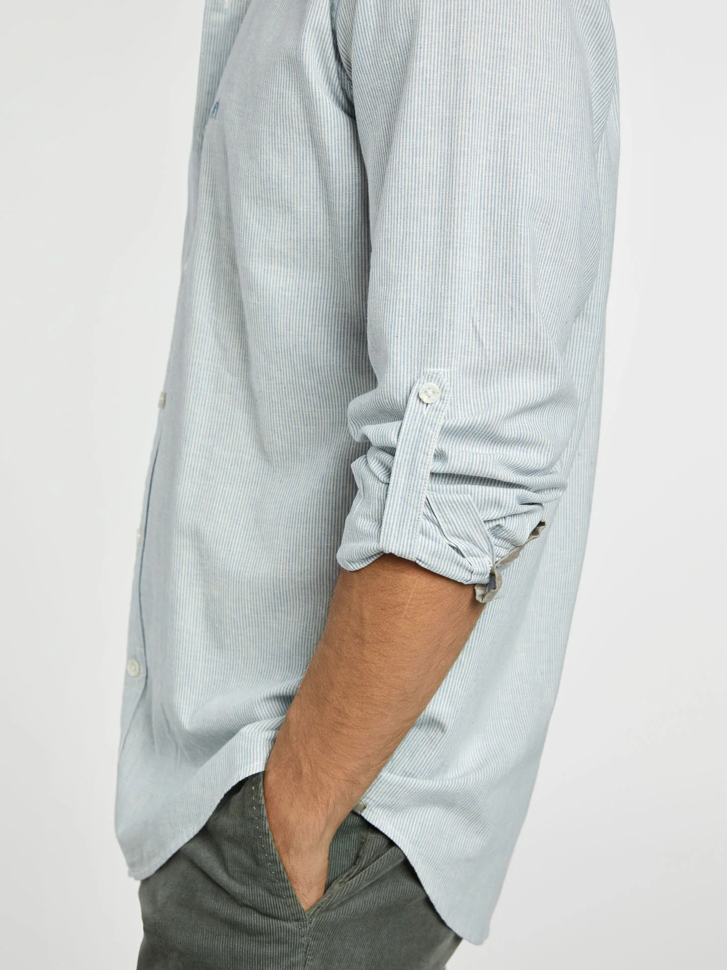 Regular fit striped linen edition shirt - Image 3