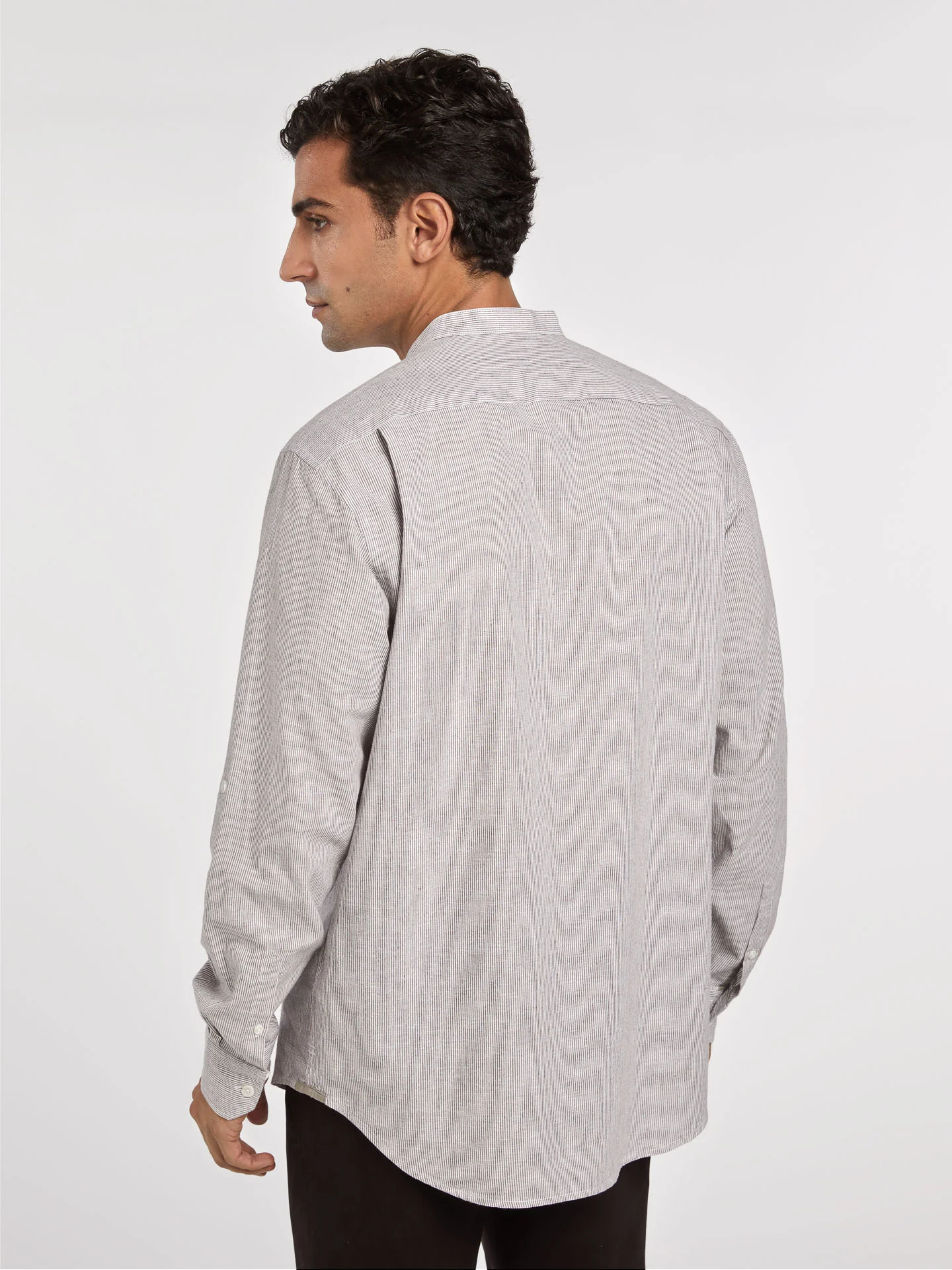 Regular fit striped linen edition striped shirt - Image 3