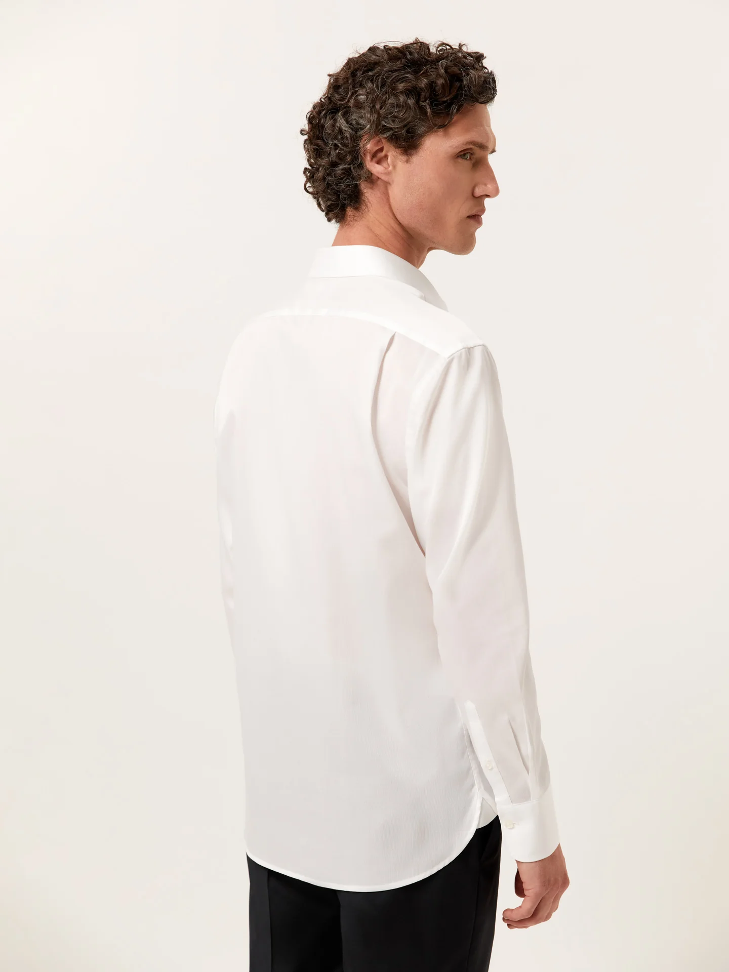Regular Fit Textured Shirt with Oxford Collar - Image 3