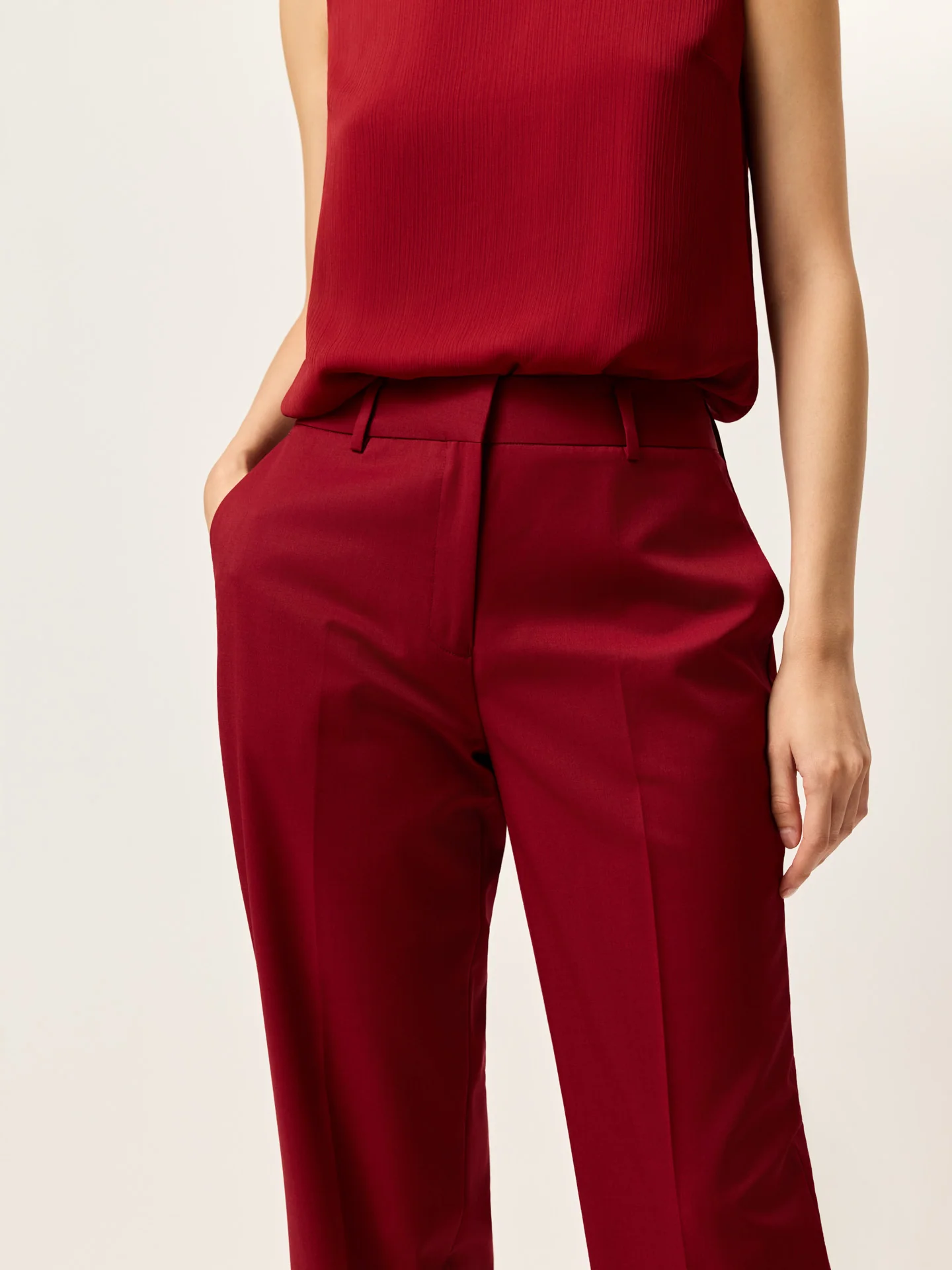 Regular Fit Trousers In Wool Blend - Image 3