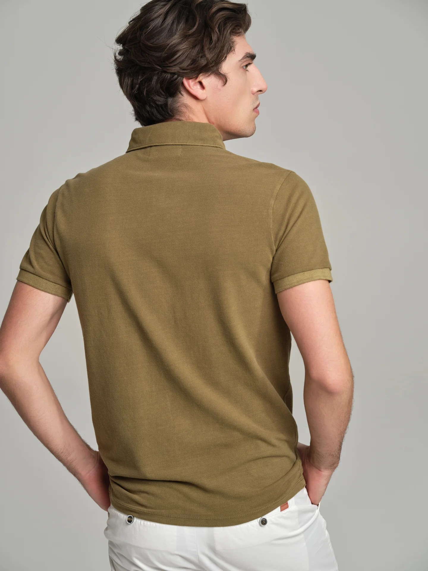 Relax garment dye piquet polo shirt - Image 11