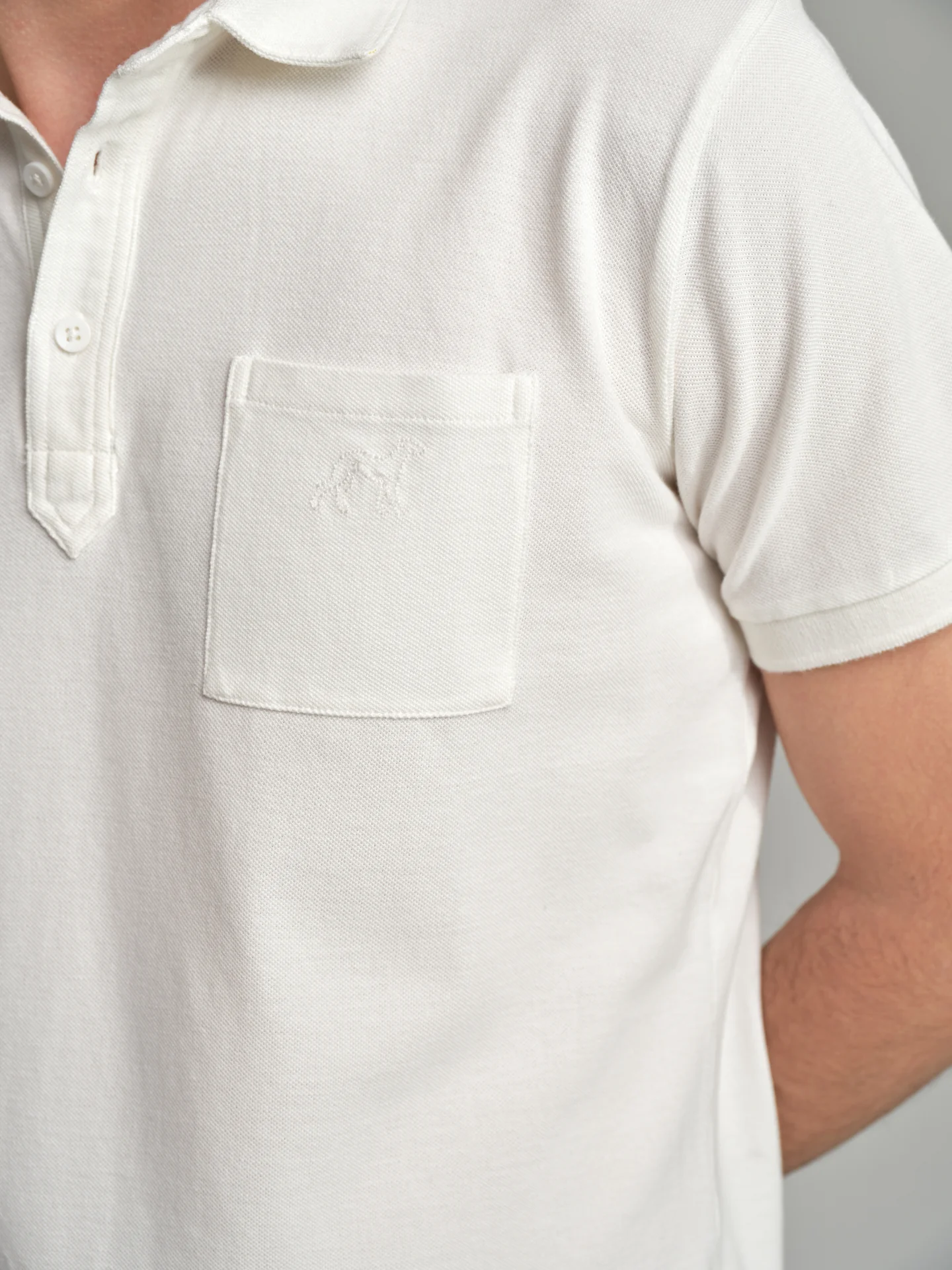 Relax garment dye piquet polo shirt - Image 7