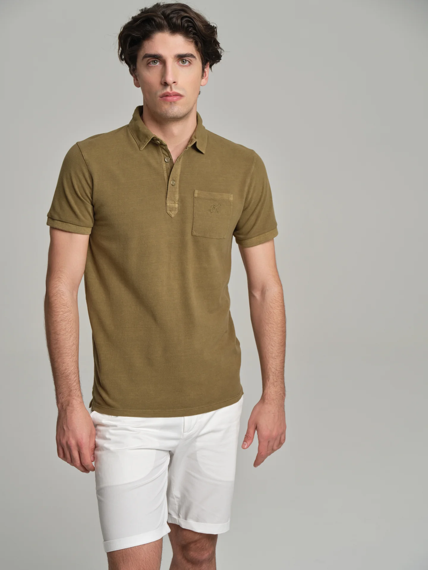 Relax garment dye piquet polo shirt - Image 8