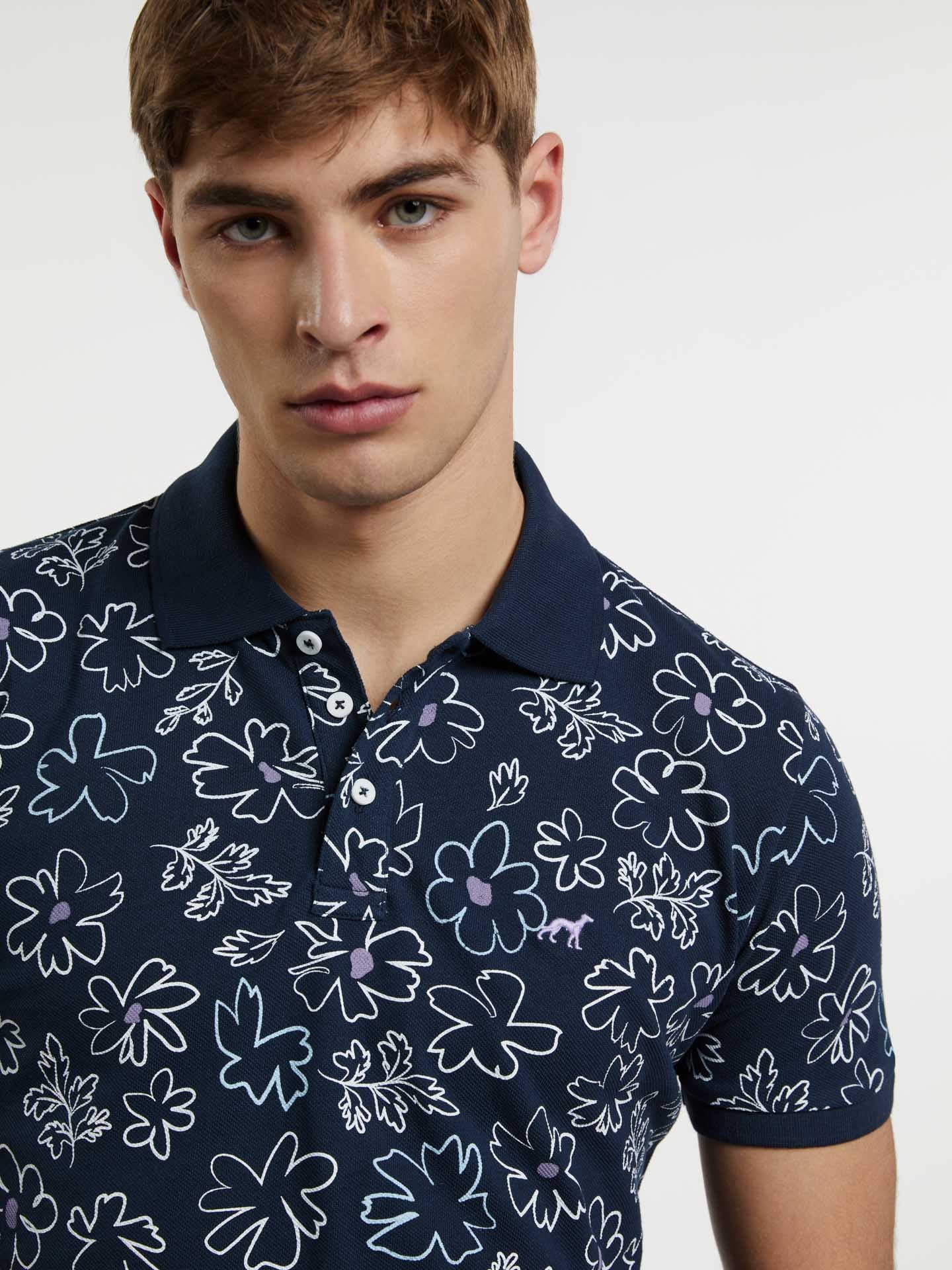 Respekt Polo Piqué Shirt With 'Flowers' Print - Image 2