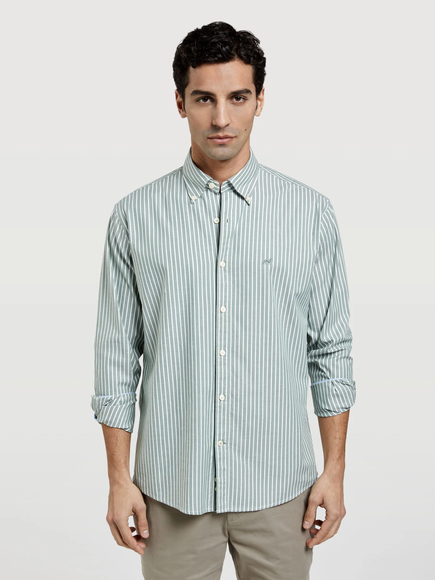 Respekt regular fit striped oxford shirt