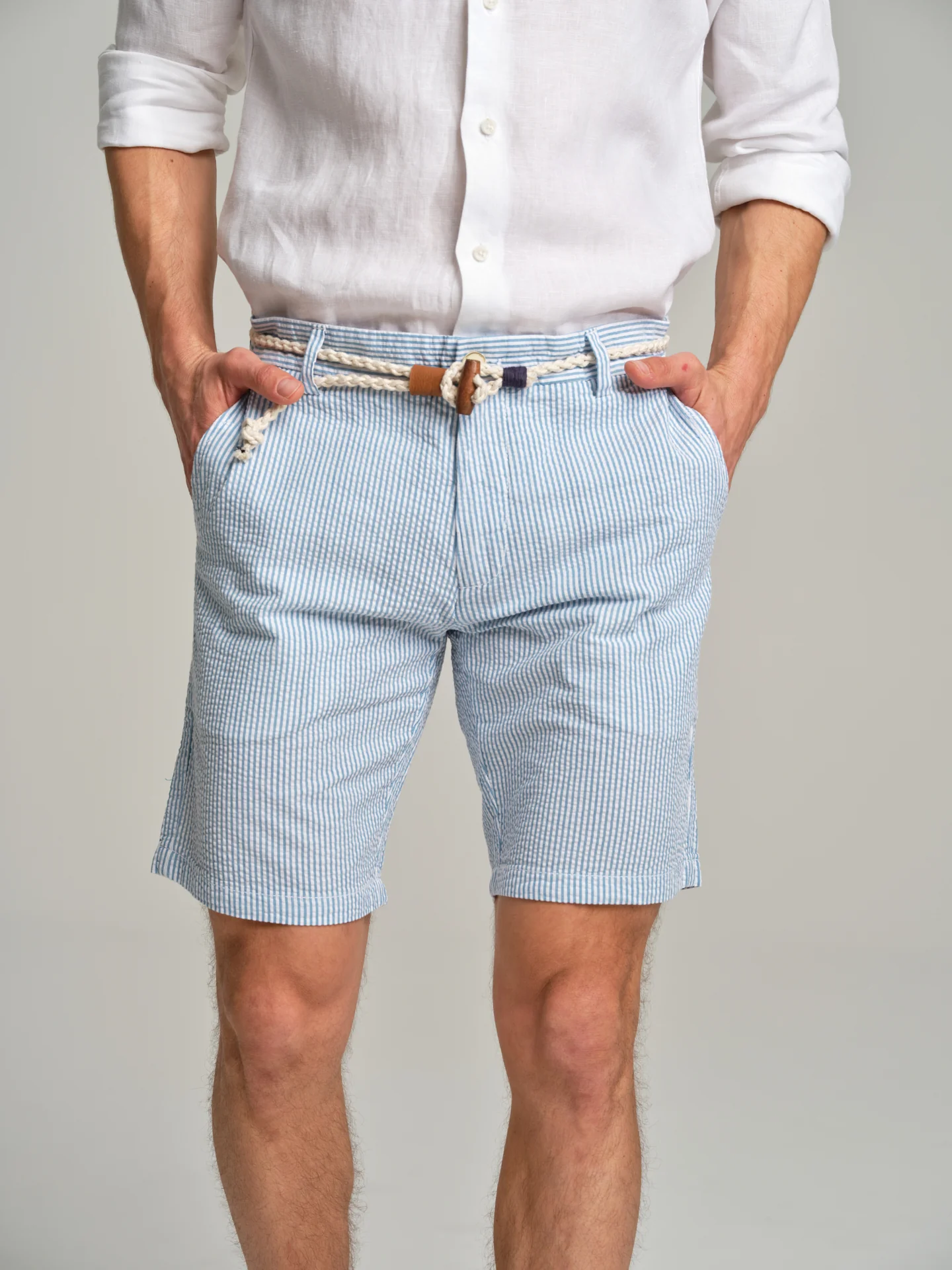 Respekt' Seersucker bermuda shorts - Image 3