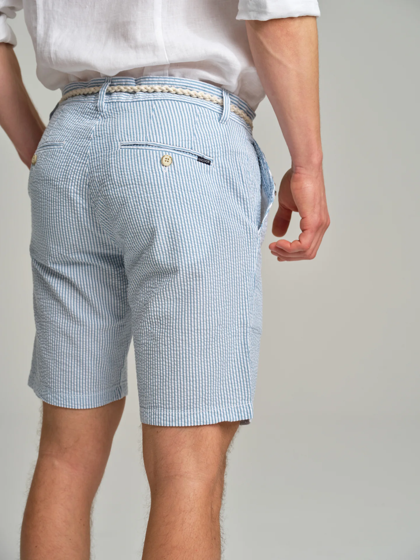 Respekt' Seersucker bermuda shorts - Image 4