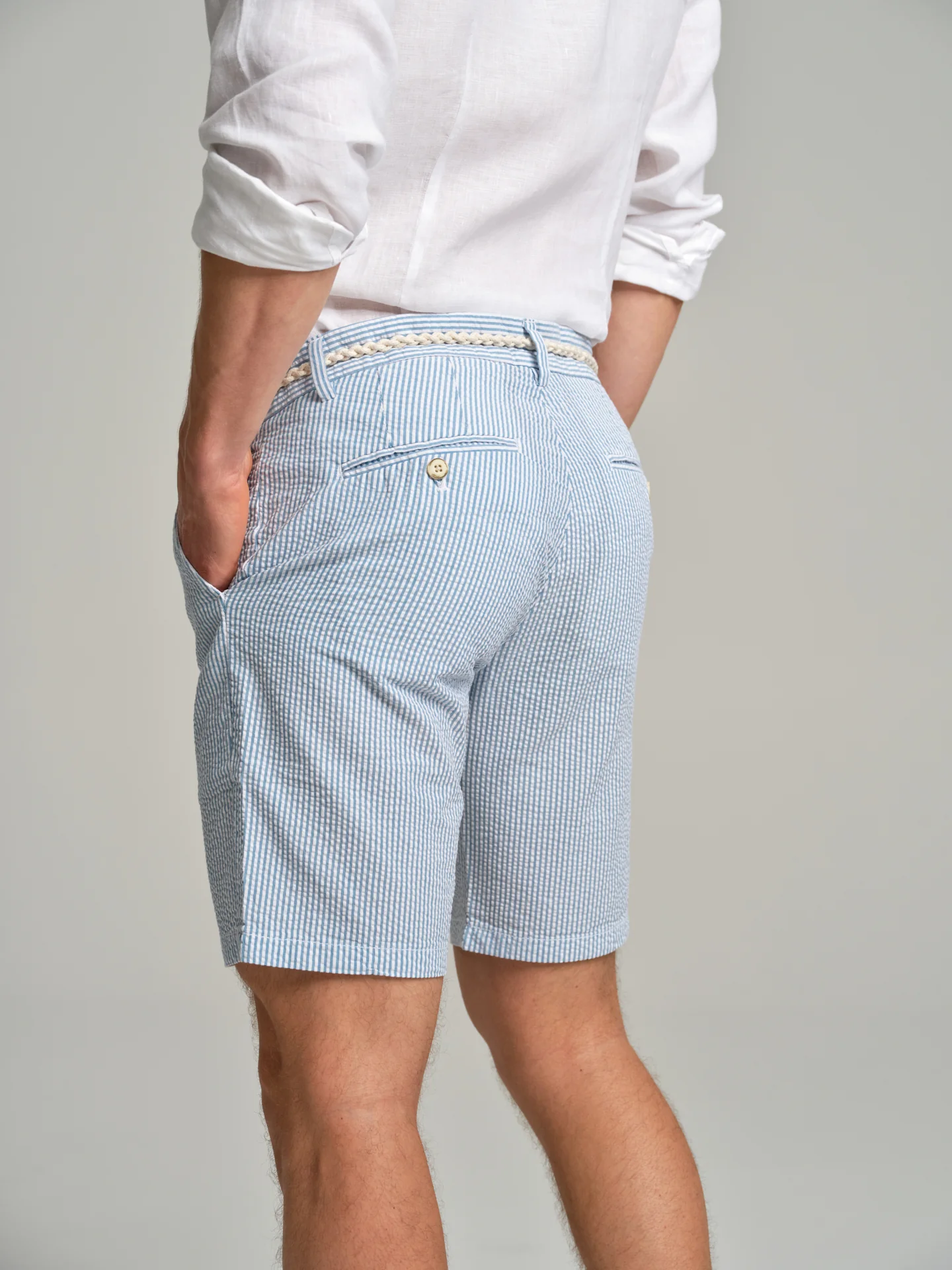 Respekt' Seersucker bermuda shorts - Image 5