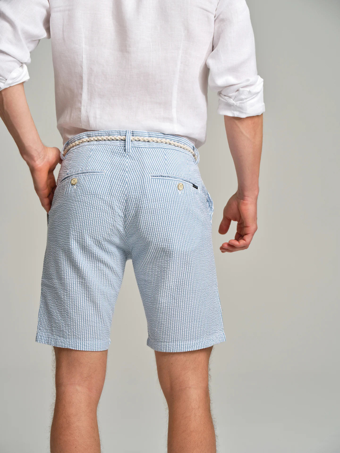 Respekt' Seersucker bermuda shorts - Image 7