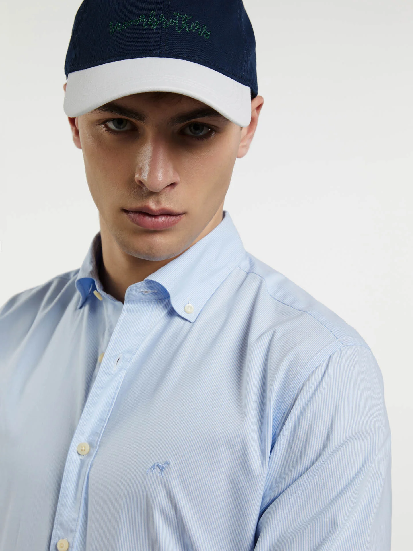 Respekt slim fit striped oxford shirt - Image 3