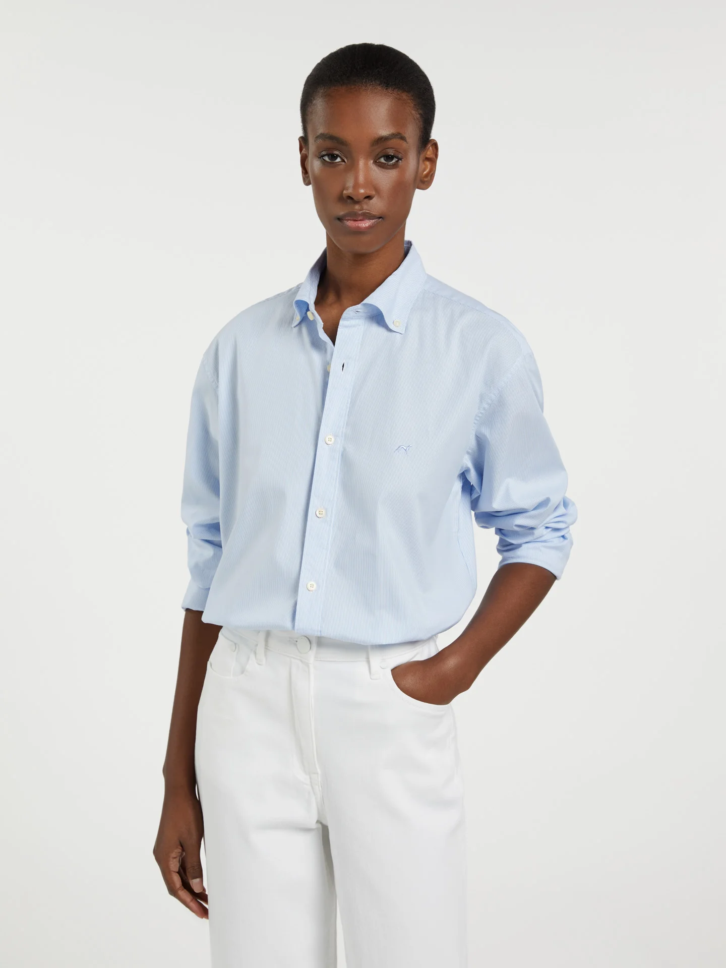 Respekt slim fit striped oxford shirt - Image 4