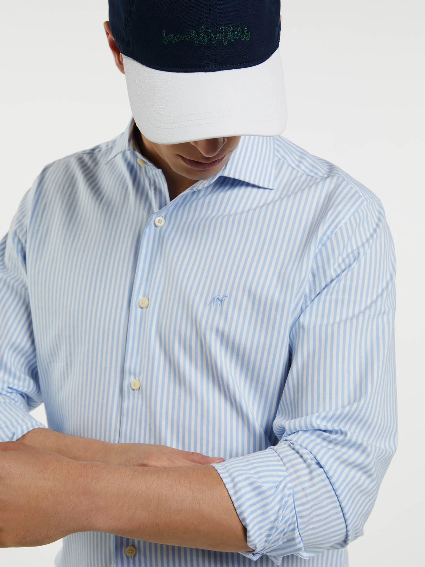 Respekt slim fit striped oxford shirt - Image 2