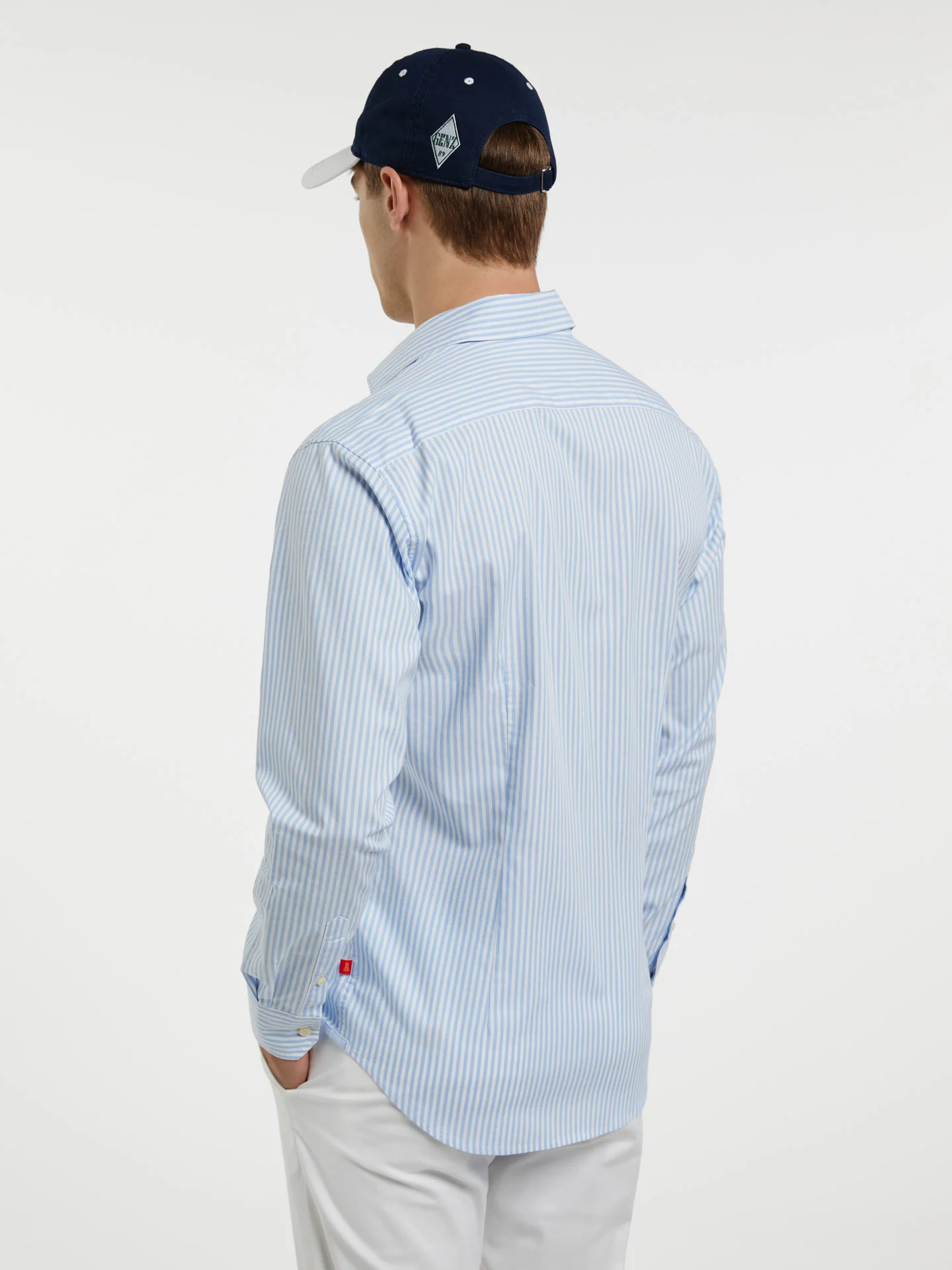 Respekt slim fit striped oxford shirt - Image 3