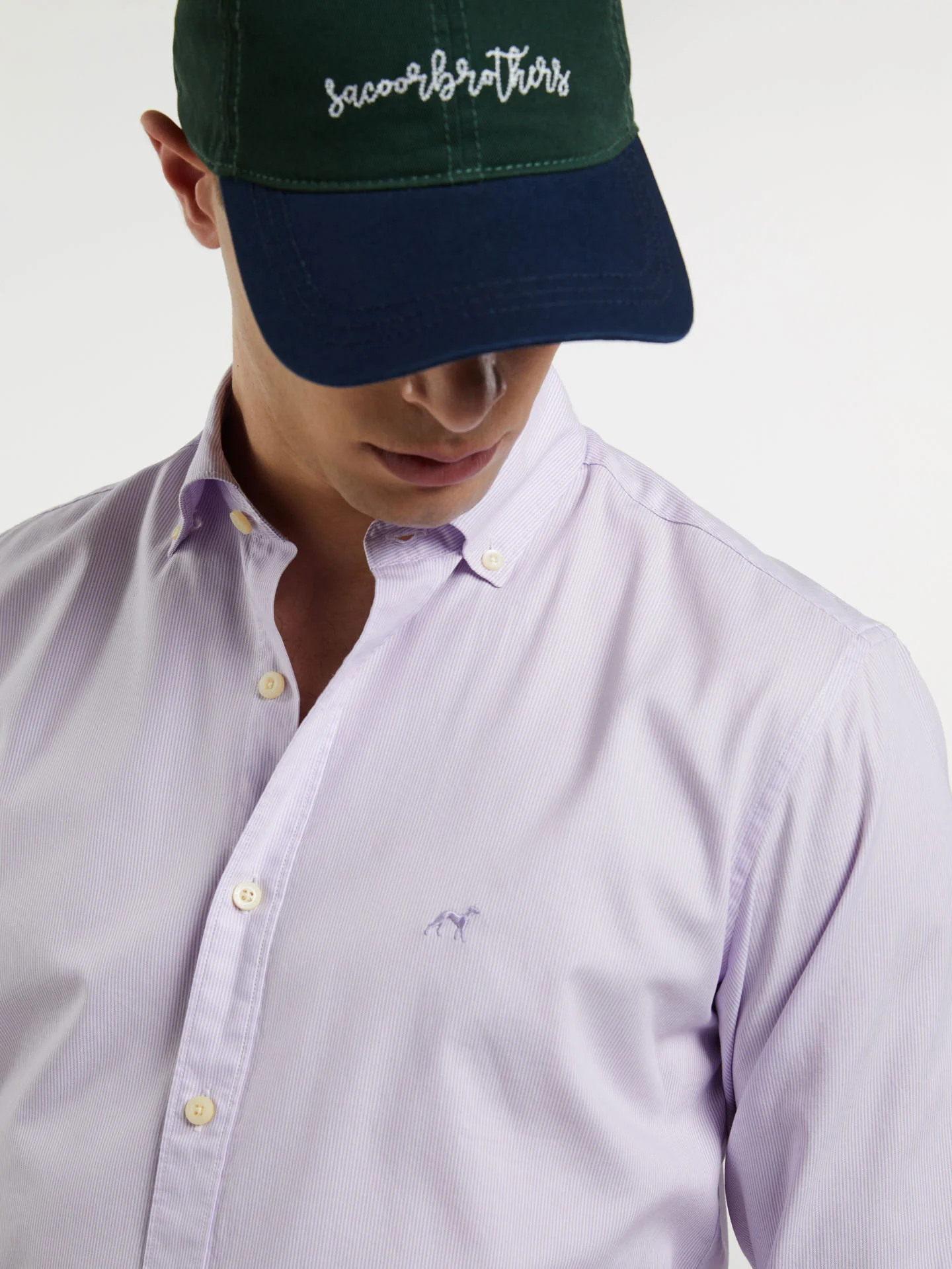 Respekt slim fit striped oxford shirt - Image 3