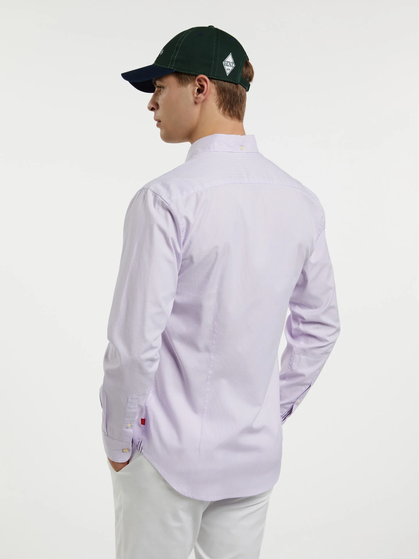 Respekt slim fit striped oxford shirt - Image 4