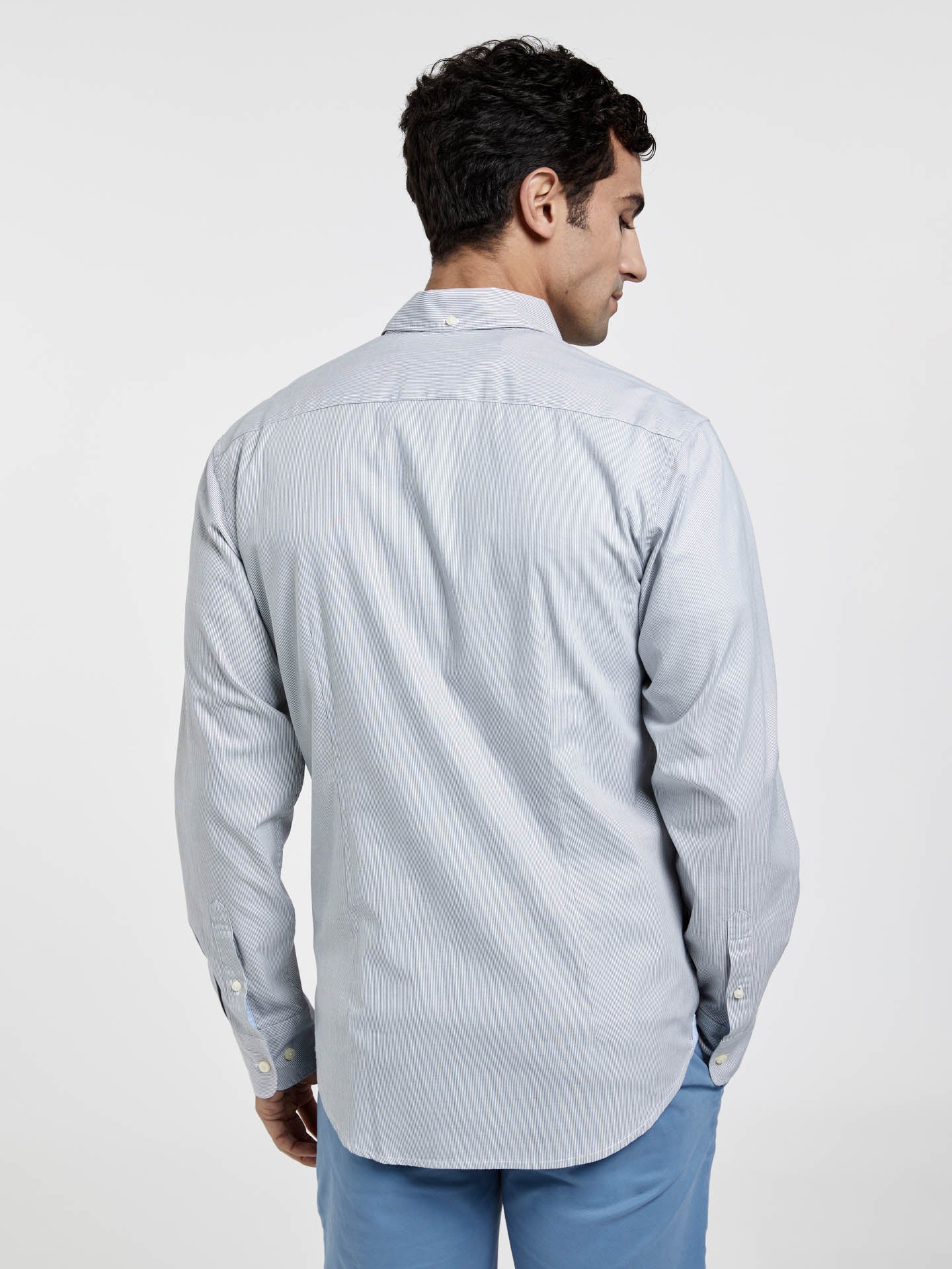Respekt slim fit striped oxford shirt - Image 3
