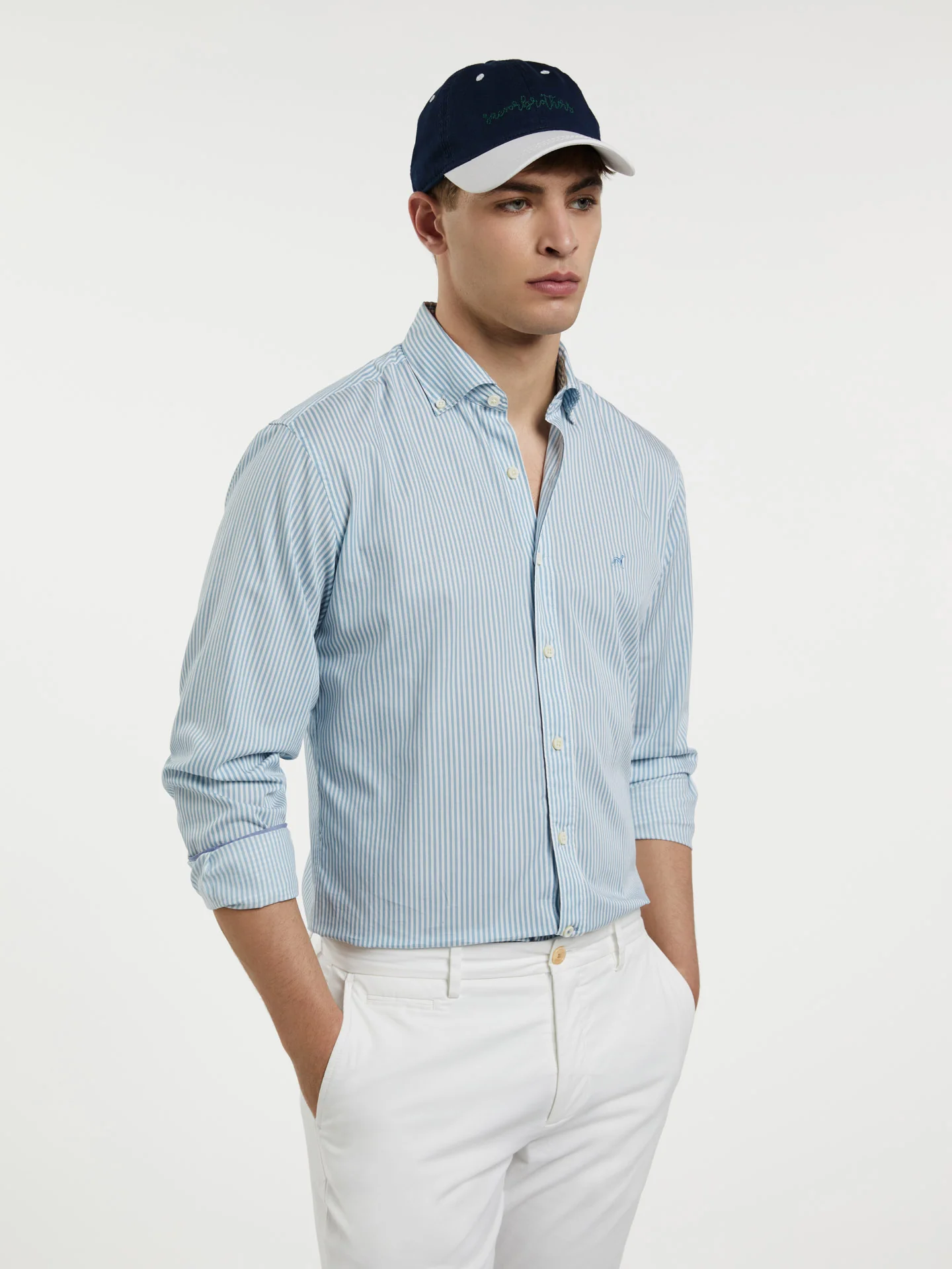 Respekt slim fit striped shirt - Image 2