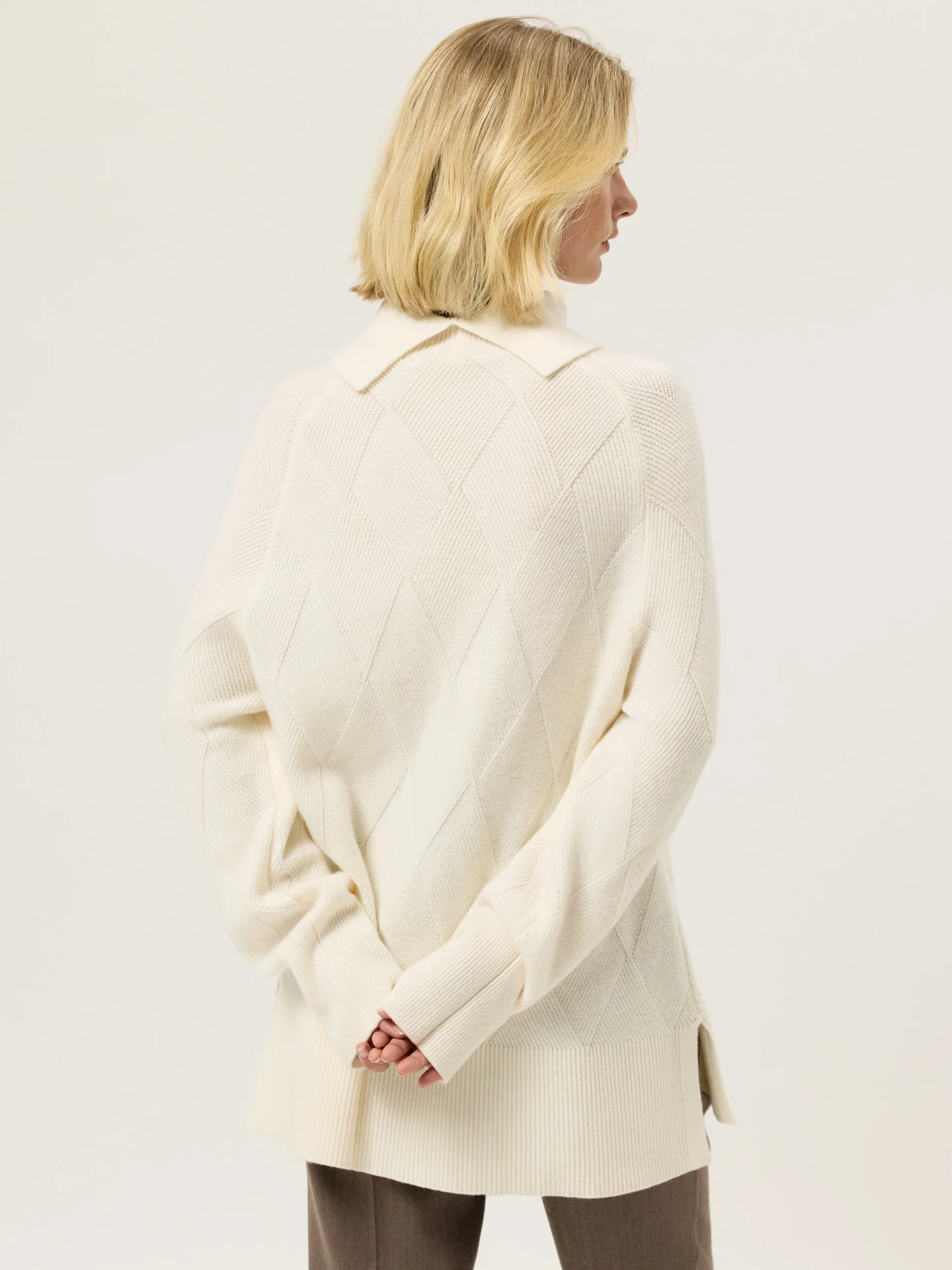 Roll Neck Sweater In Lambswool - Image 3