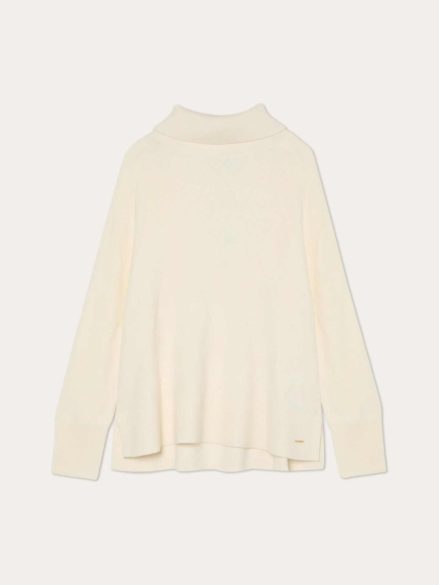 Roll Neck Sweater In Lambswool - Image 4