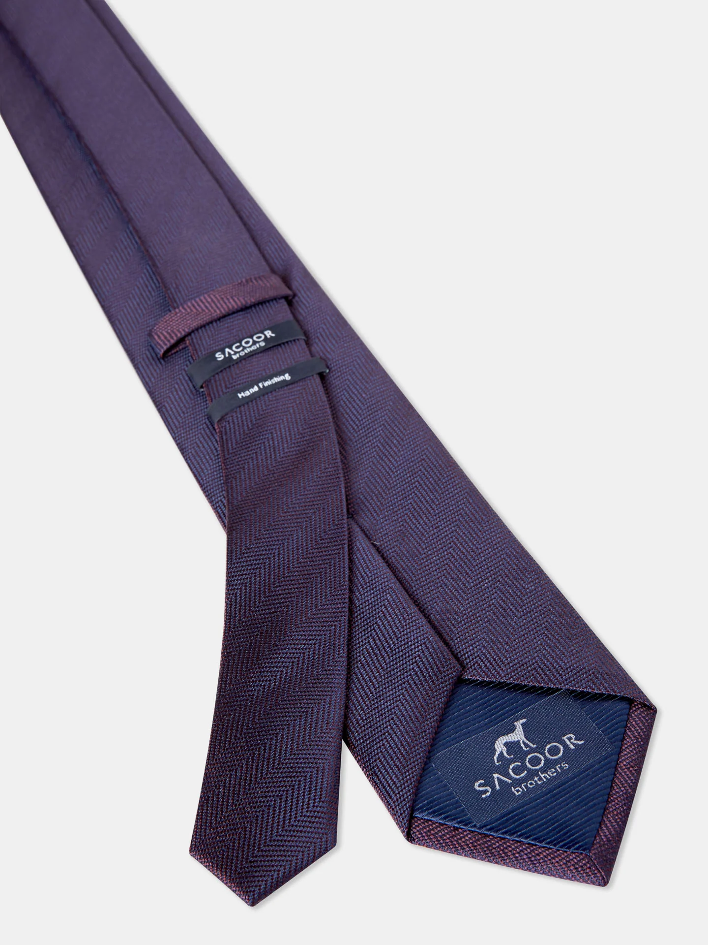 Semi Plain Tie 100% Silk 7,5cm - Image 2