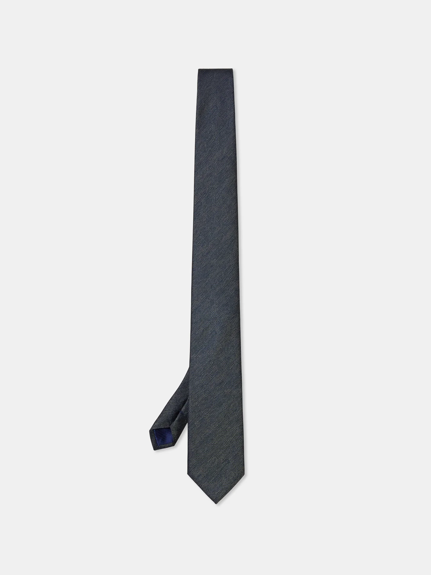 Semi Plain Tie 100% Silk 7,5cm - Image 5