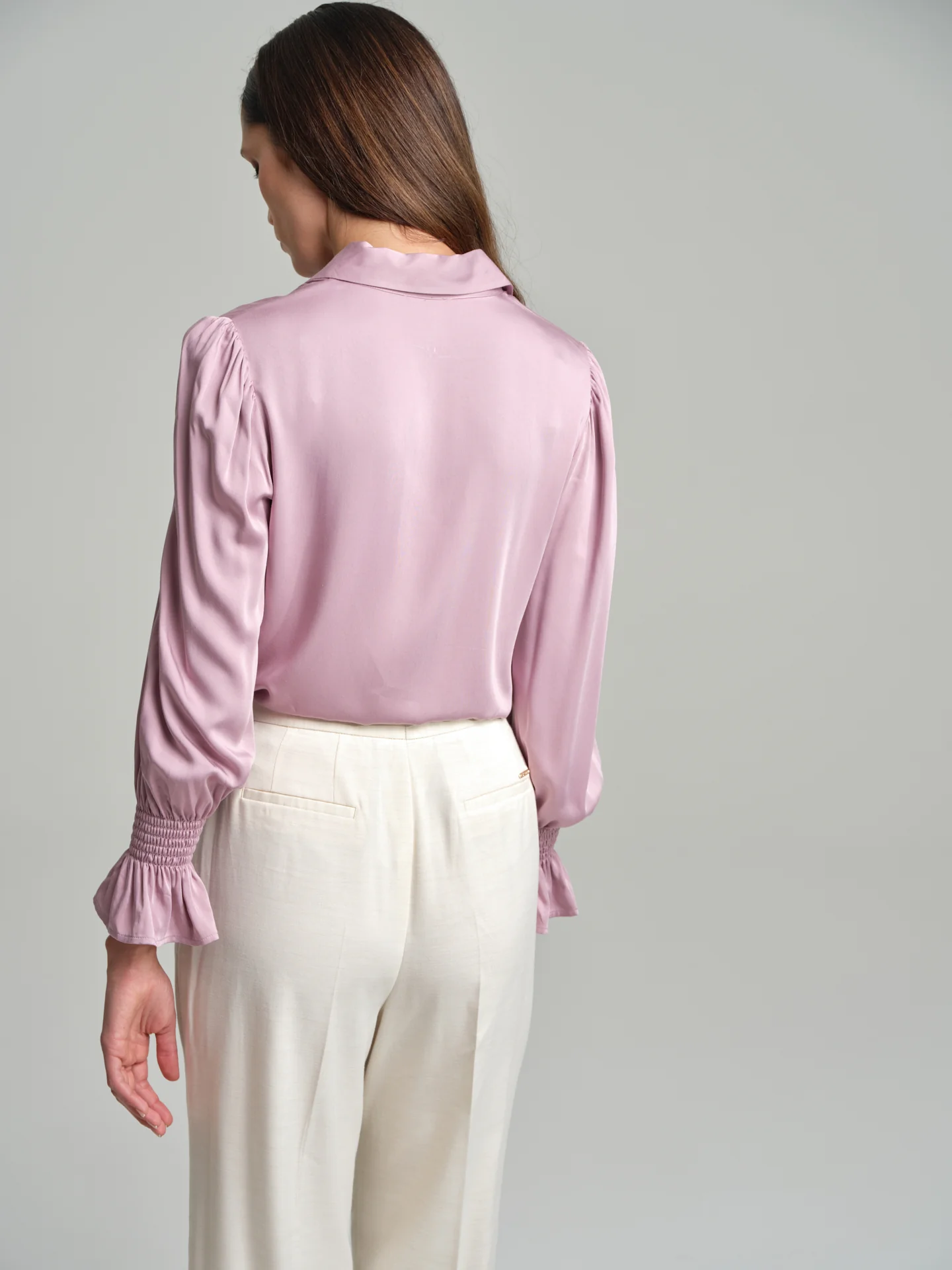 Shirt blouse with smock sleeves - Image 3