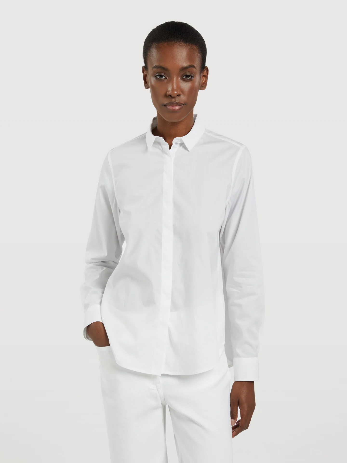 Shirt With Printed Back