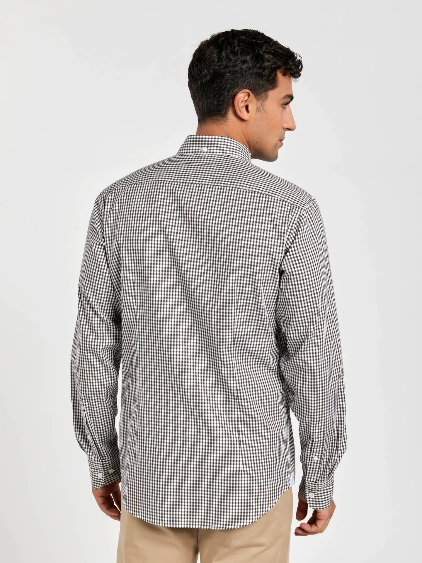 Slim fit 100% bci cotton checks oxford shirt - Image 3