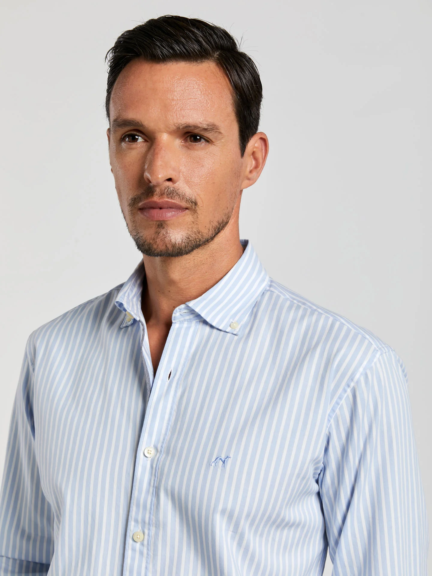 Slim fit 100% bci cotton striped oxford shirt - Image 2