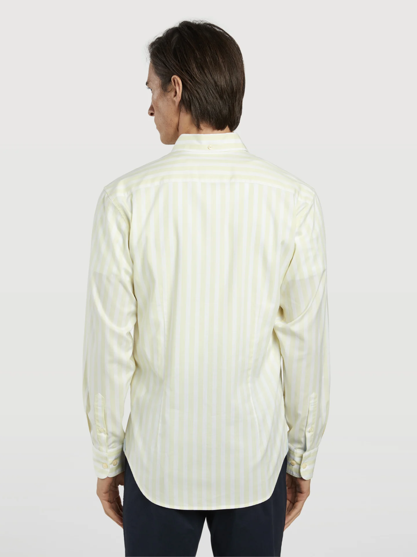 Slim fit 100%BCI cotton striped oxford shirt - Image 3