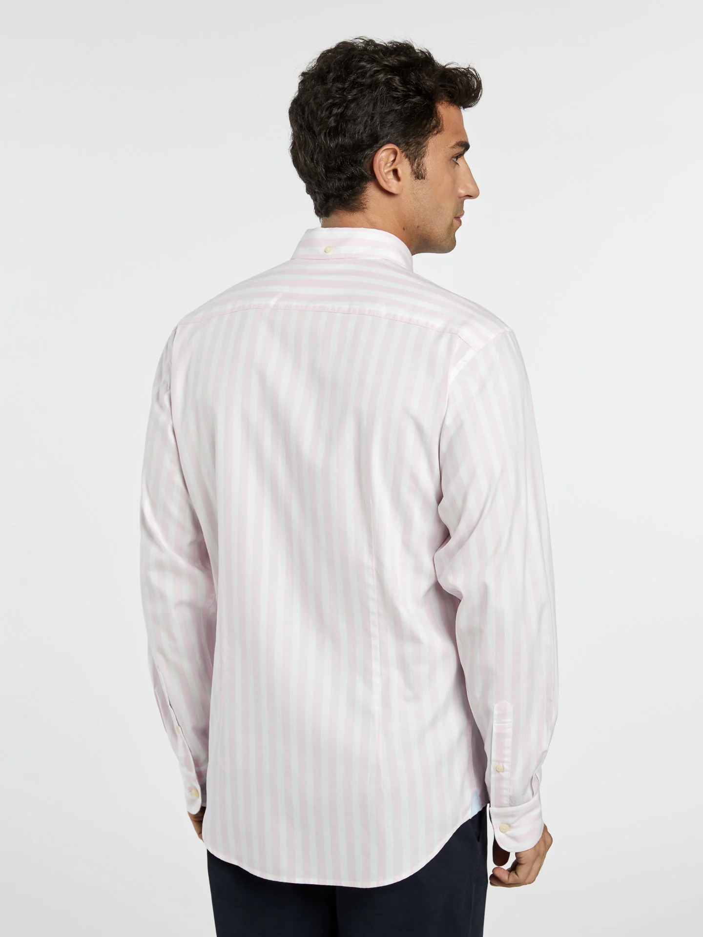 Slim fit 100%BCI cotton striped oxford shirt - Image 4