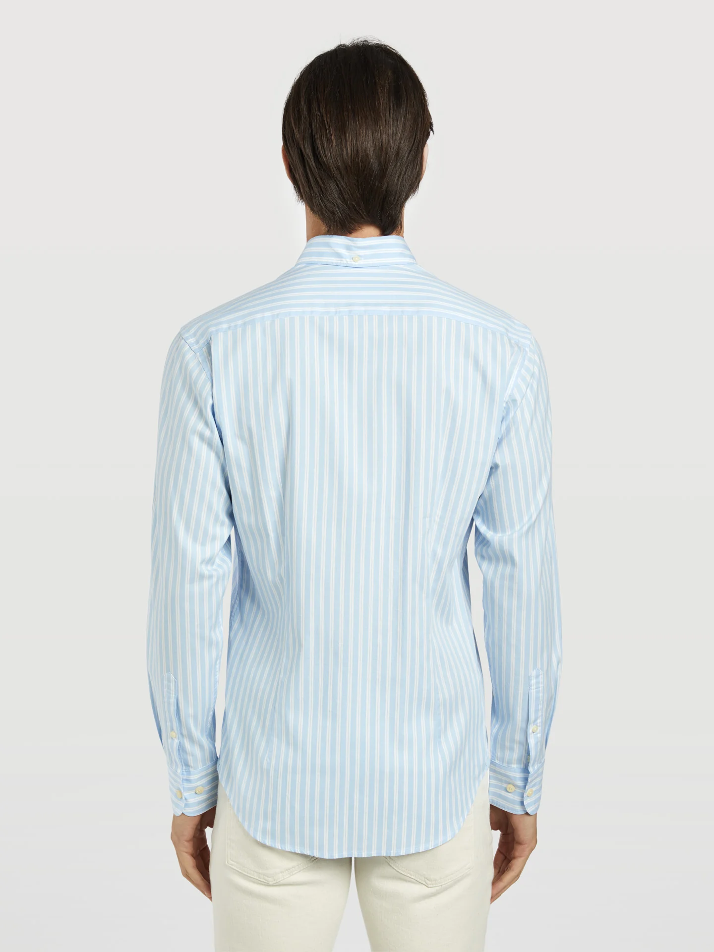 Slim fit 100%BCI cotton striped oxford shirt - Image 3