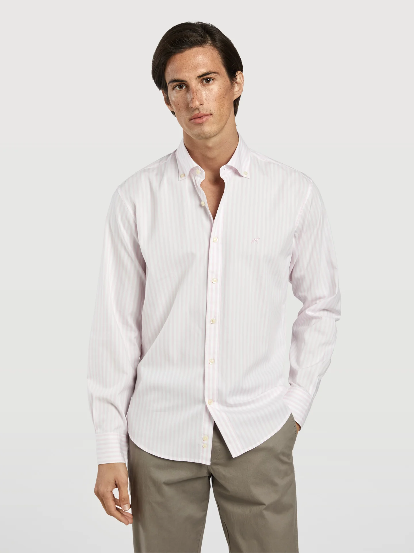 Slim fit 100%BCI cotton striped oxford shirt - Image 2