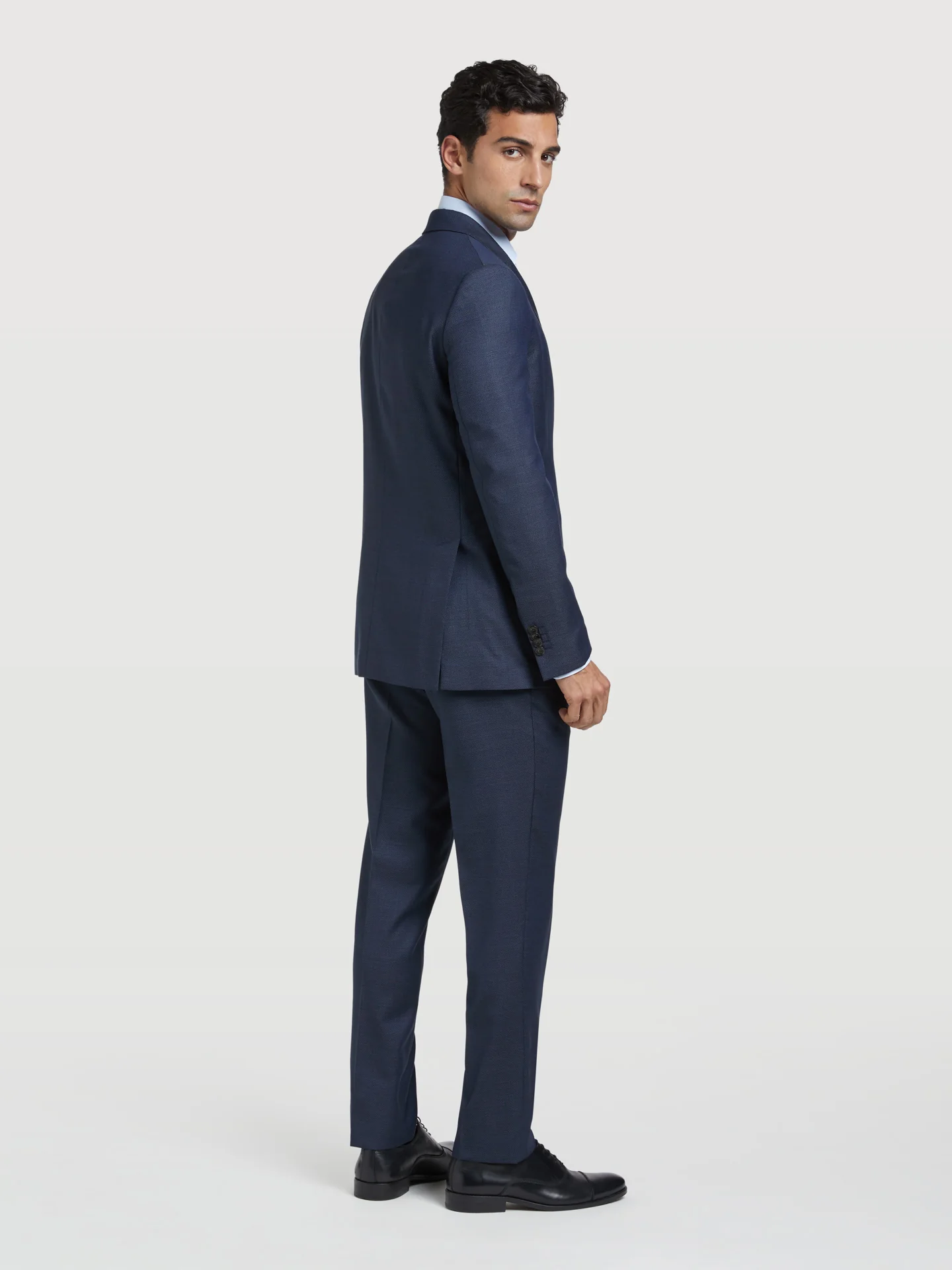 Slim Fit 4 Seasons Birdeye Italian Fabric Suit - Image 3
