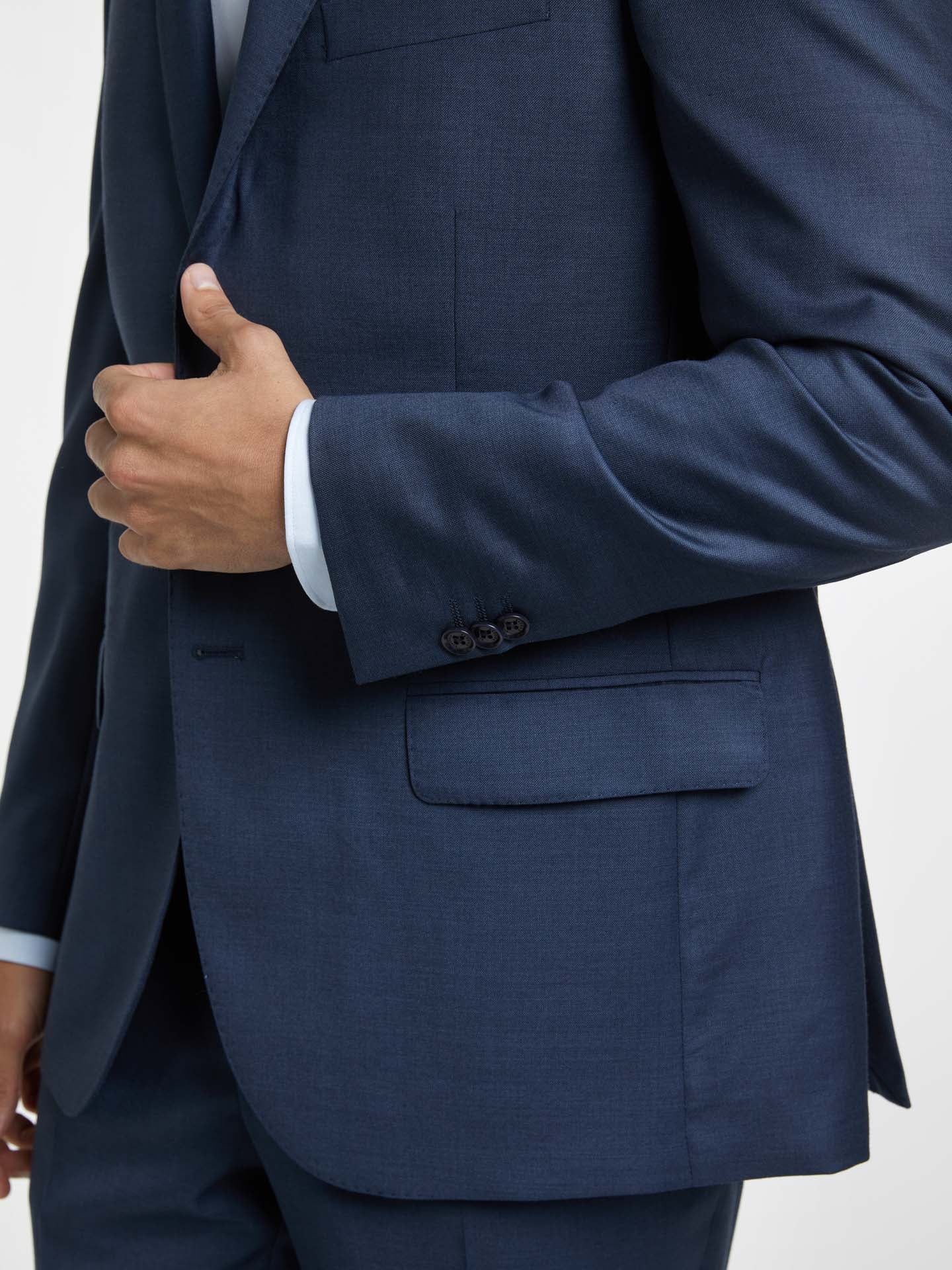 Slim Fit 4 Seasons Sharkskin Suit - Image 2