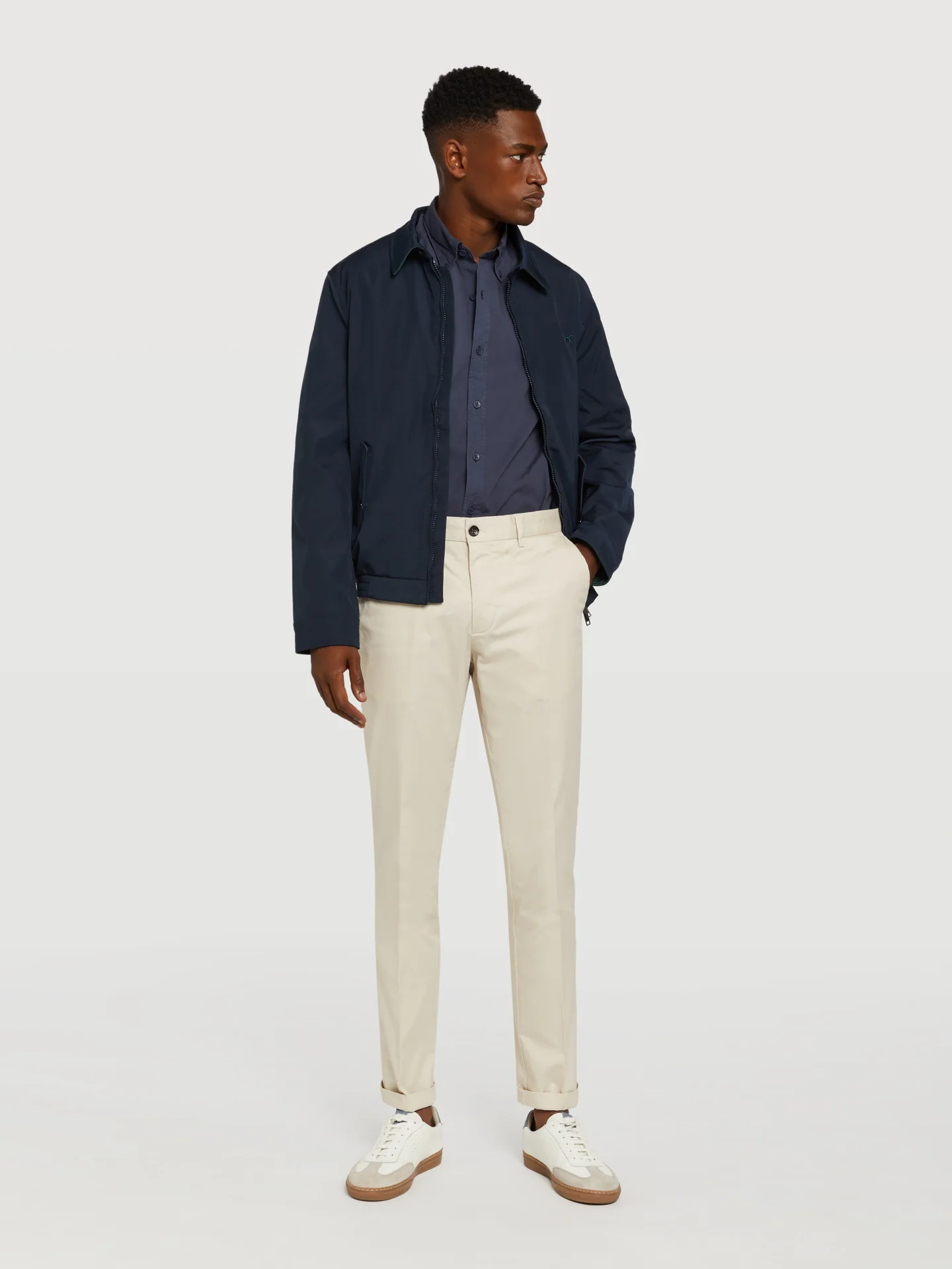 Slim fit basic chino trousers - Image 10