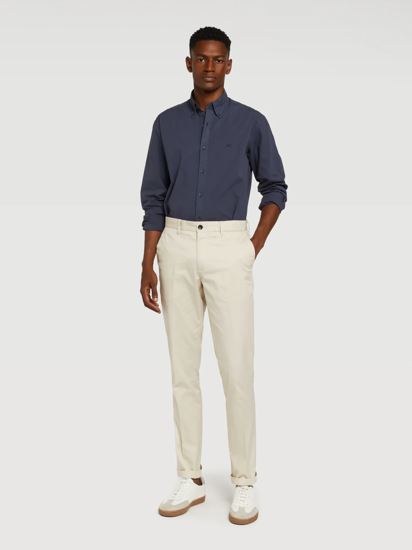 Slim fit basic chino trousers - Image 11