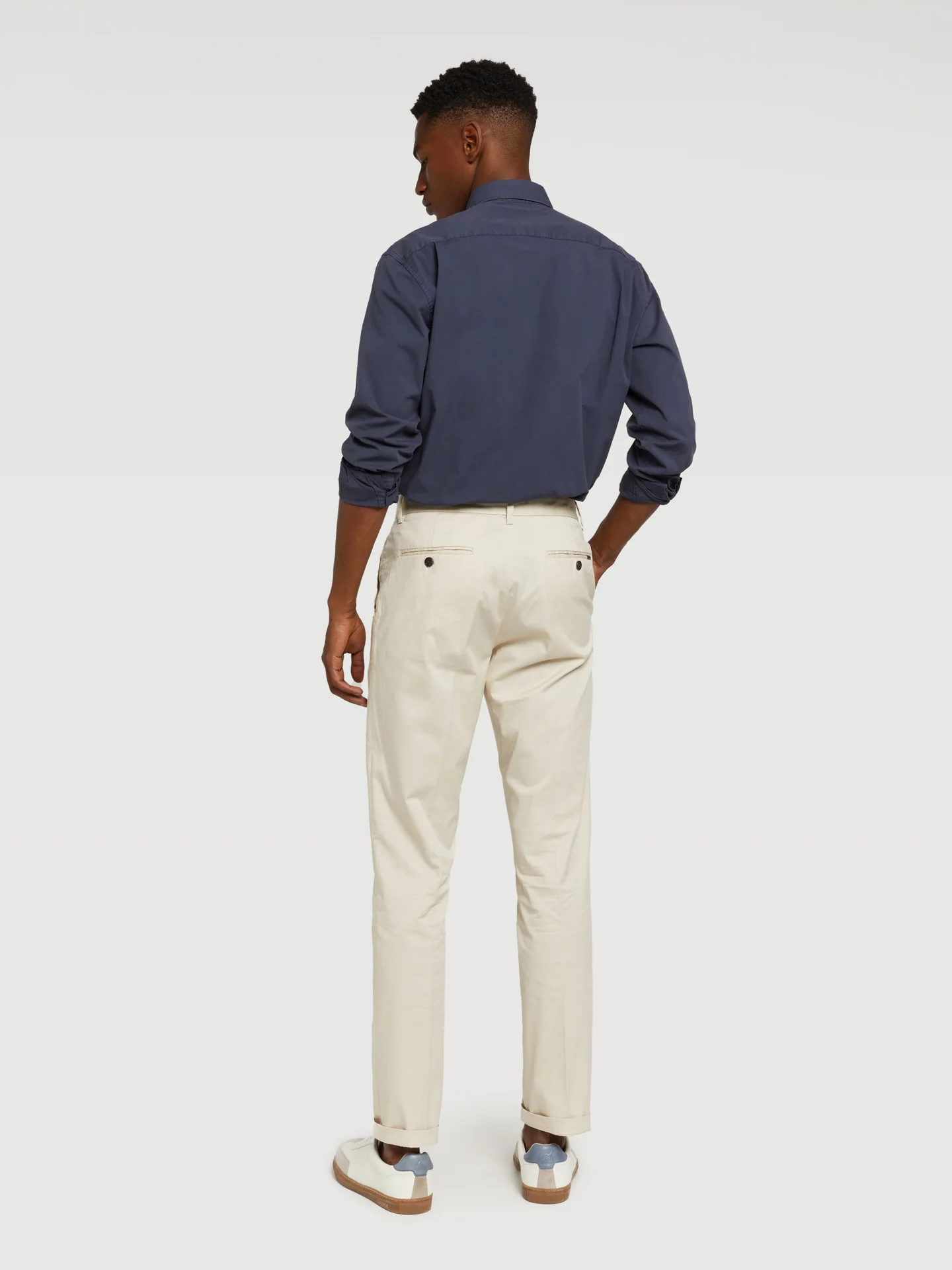 Slim fit basic chino trousers - Image 12