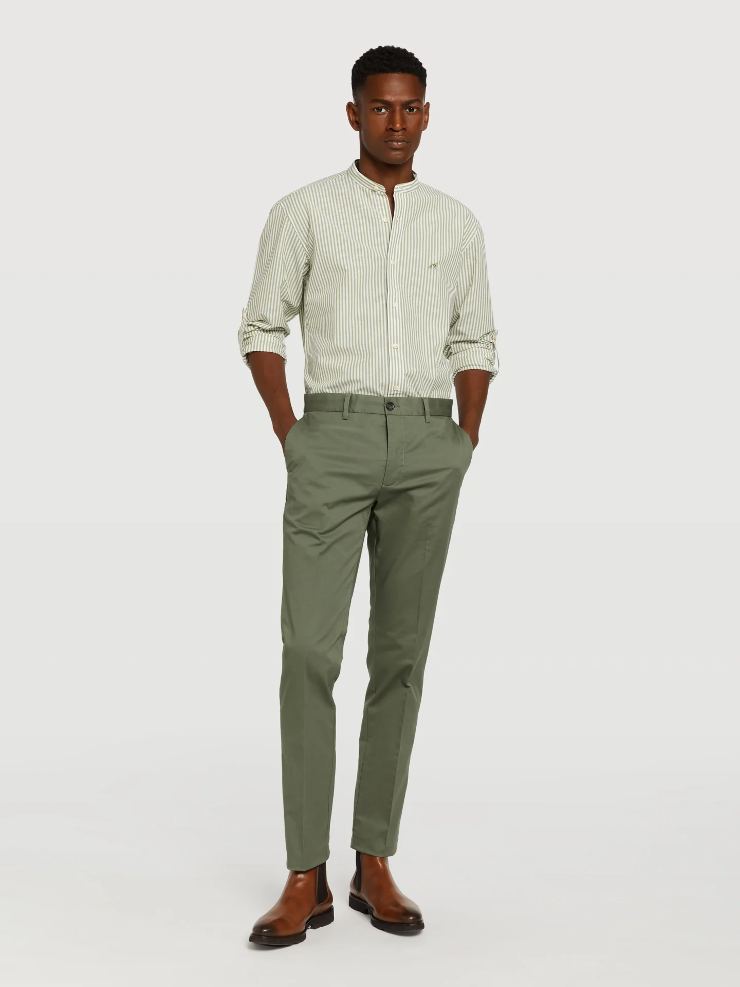 Slim fit basic chino trousers - Image 14