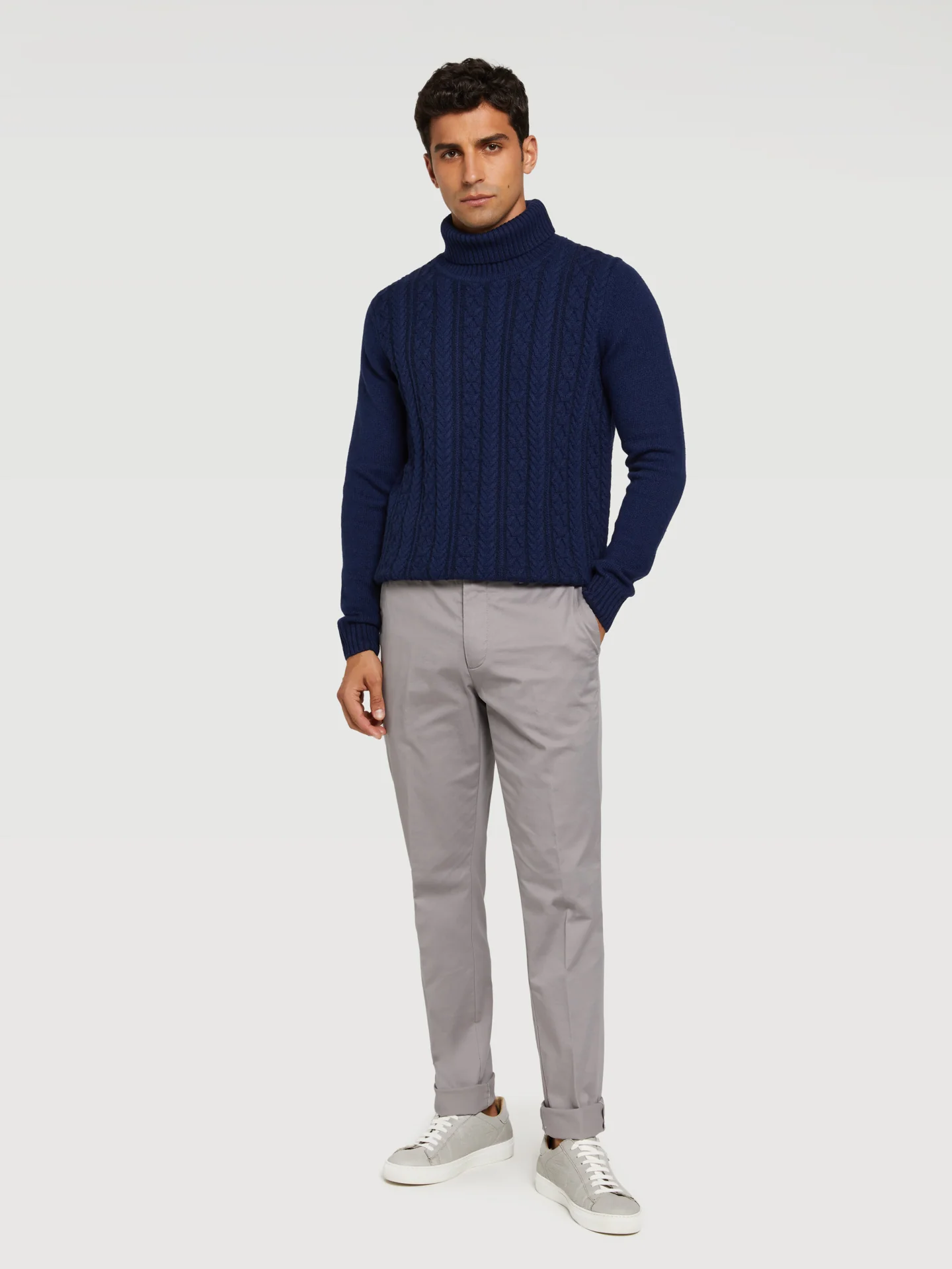 Slim fit basic chino trousers - Image 17