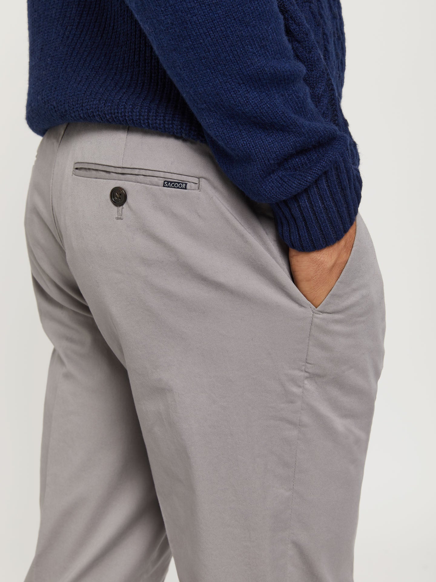 Slim fit basic chino trousers - Image 19