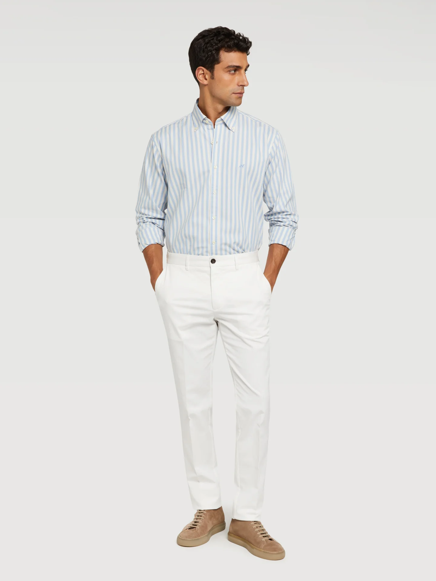 Slim fit basic chino trousers - Image 21