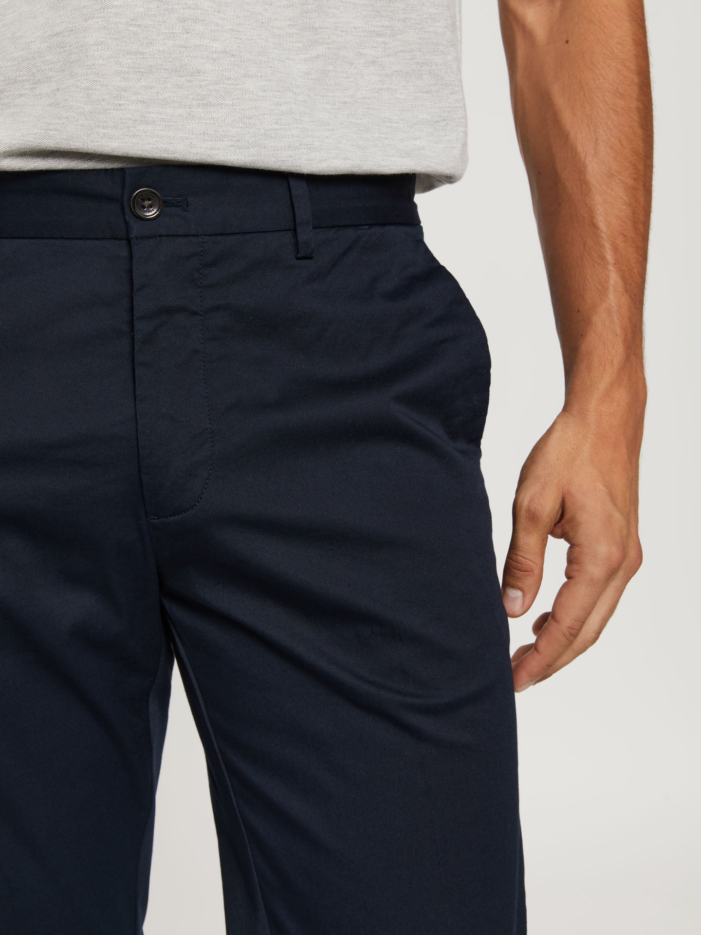 Slim fit basic chino trousers - Image 6
