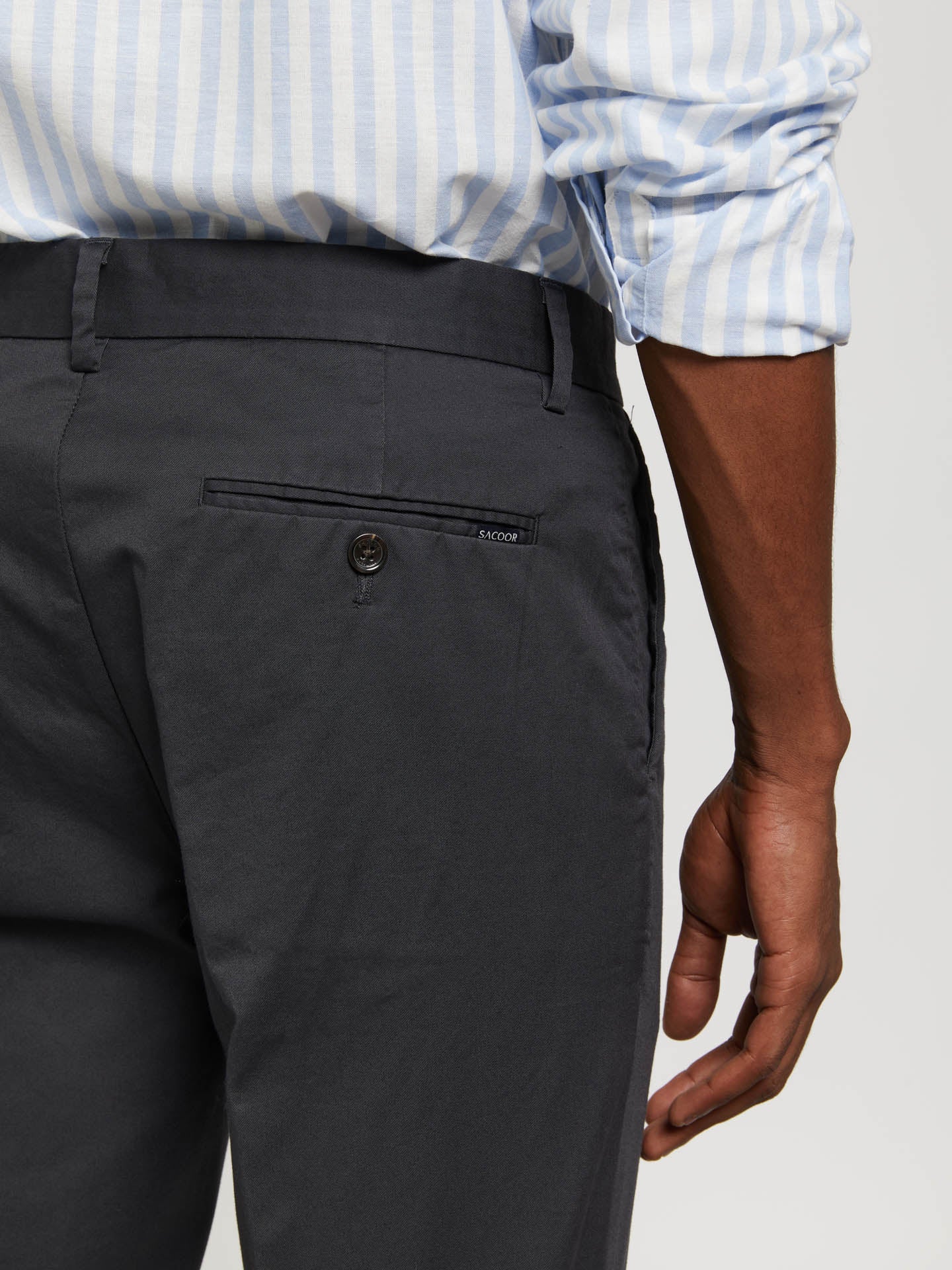 Slim fit basic chino trousers - Image 9