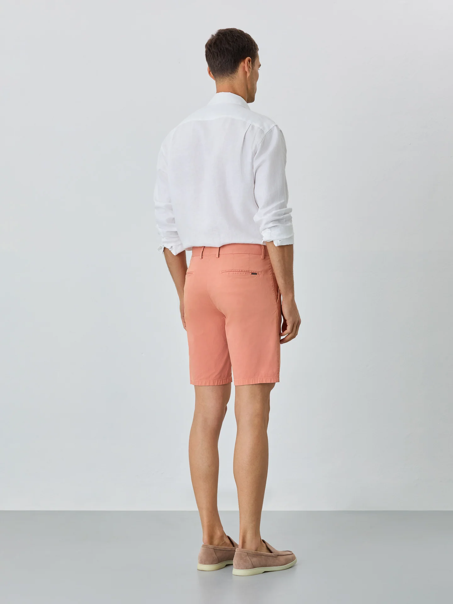 Slim Fit Bermuda Shorts In Blended Cotton - Image 24